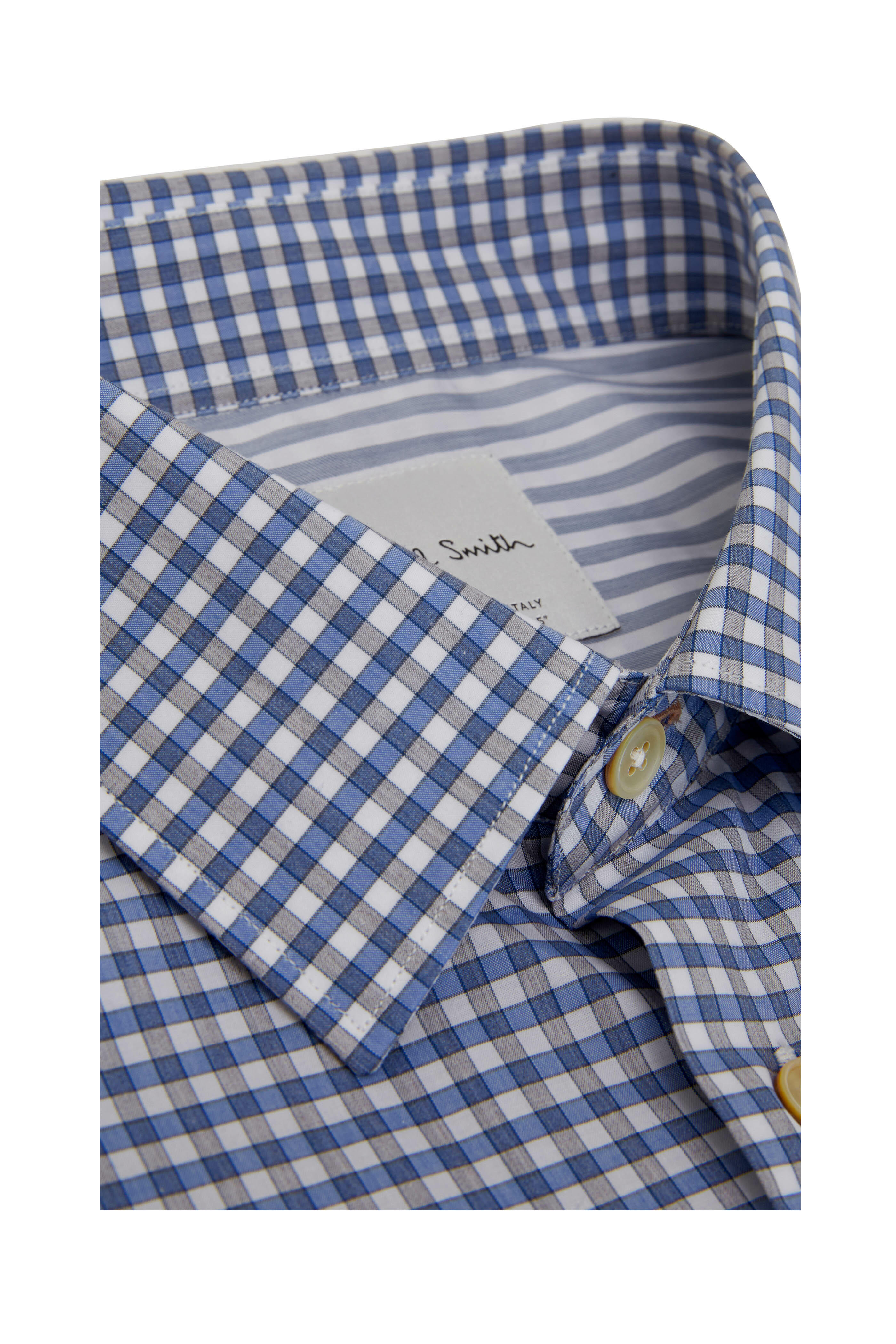 Paul Smith - Blue & Gray Gingham Dress Shirt