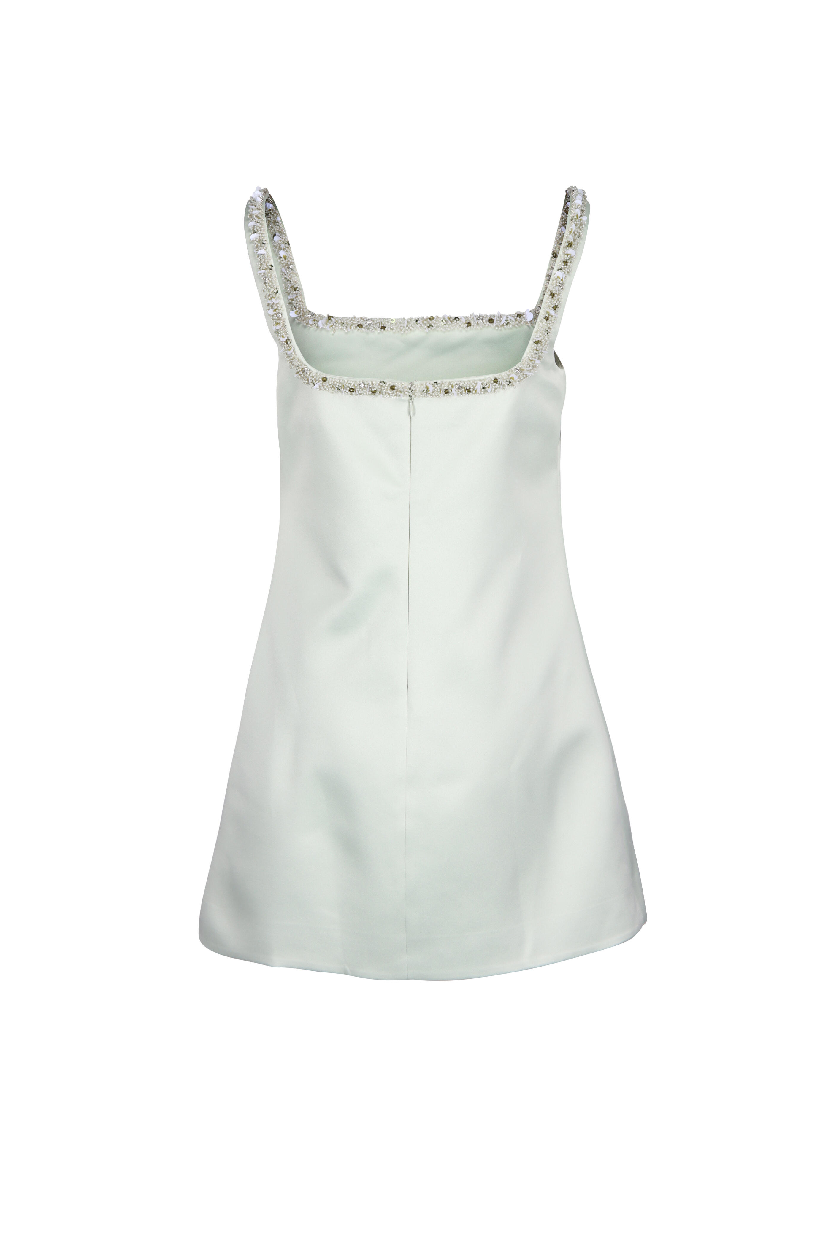 Tanya Taylor - Barton Embellished Light Seagrass Mini Dress