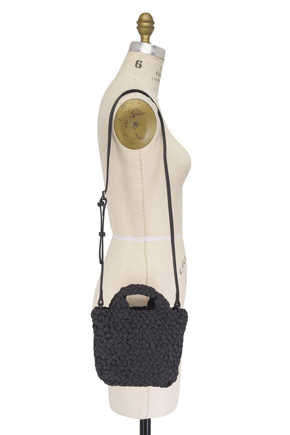 Naghedi Petit St. Barths Dark Gray Woven Tote - view 6