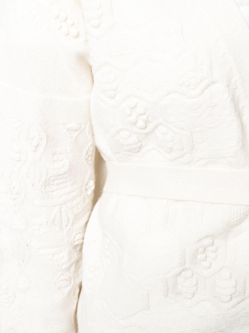 Barrie - Cream Cashmere Textured Cardigan