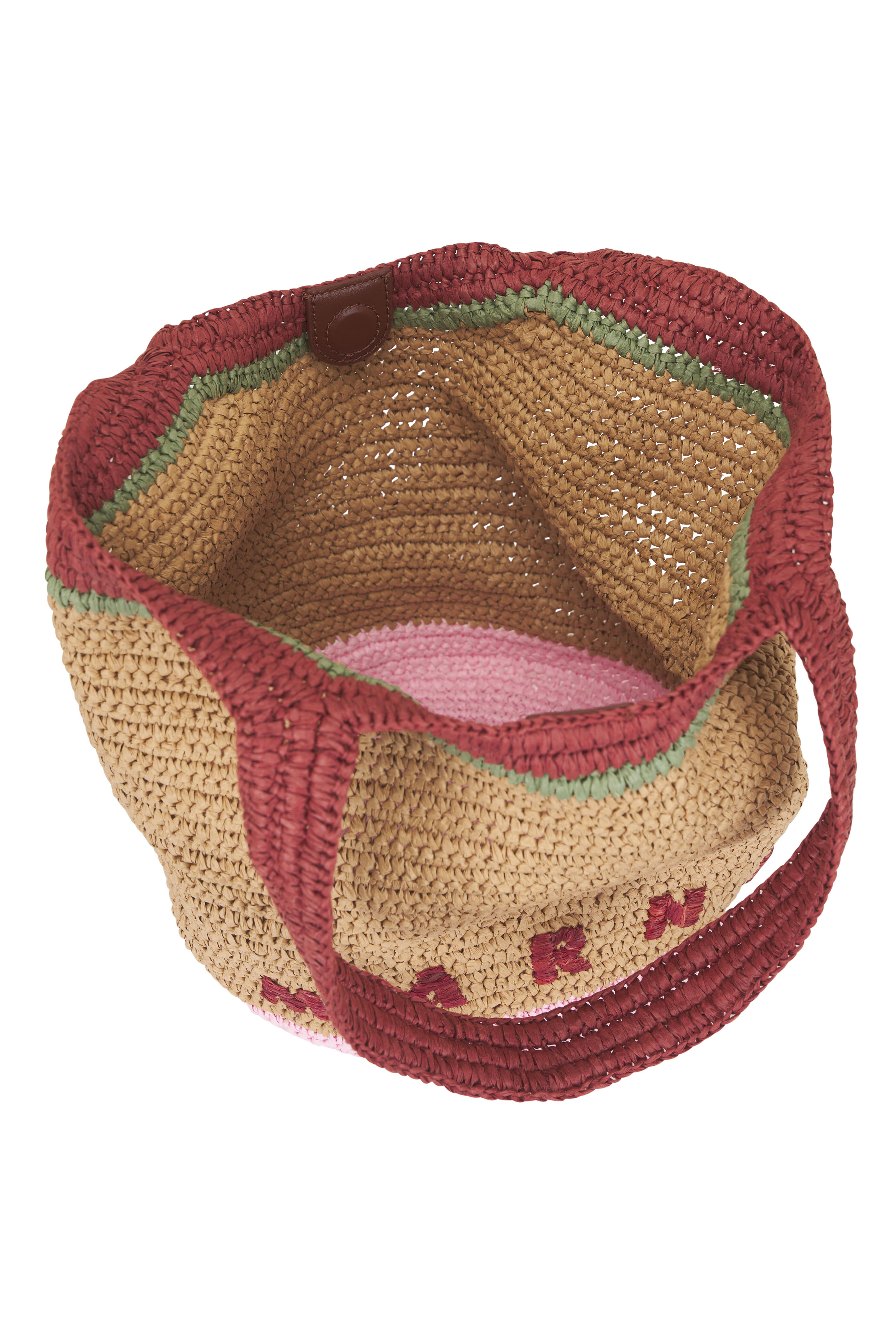 Marni - Seaside Burgundy & Pink Raffia Hobo