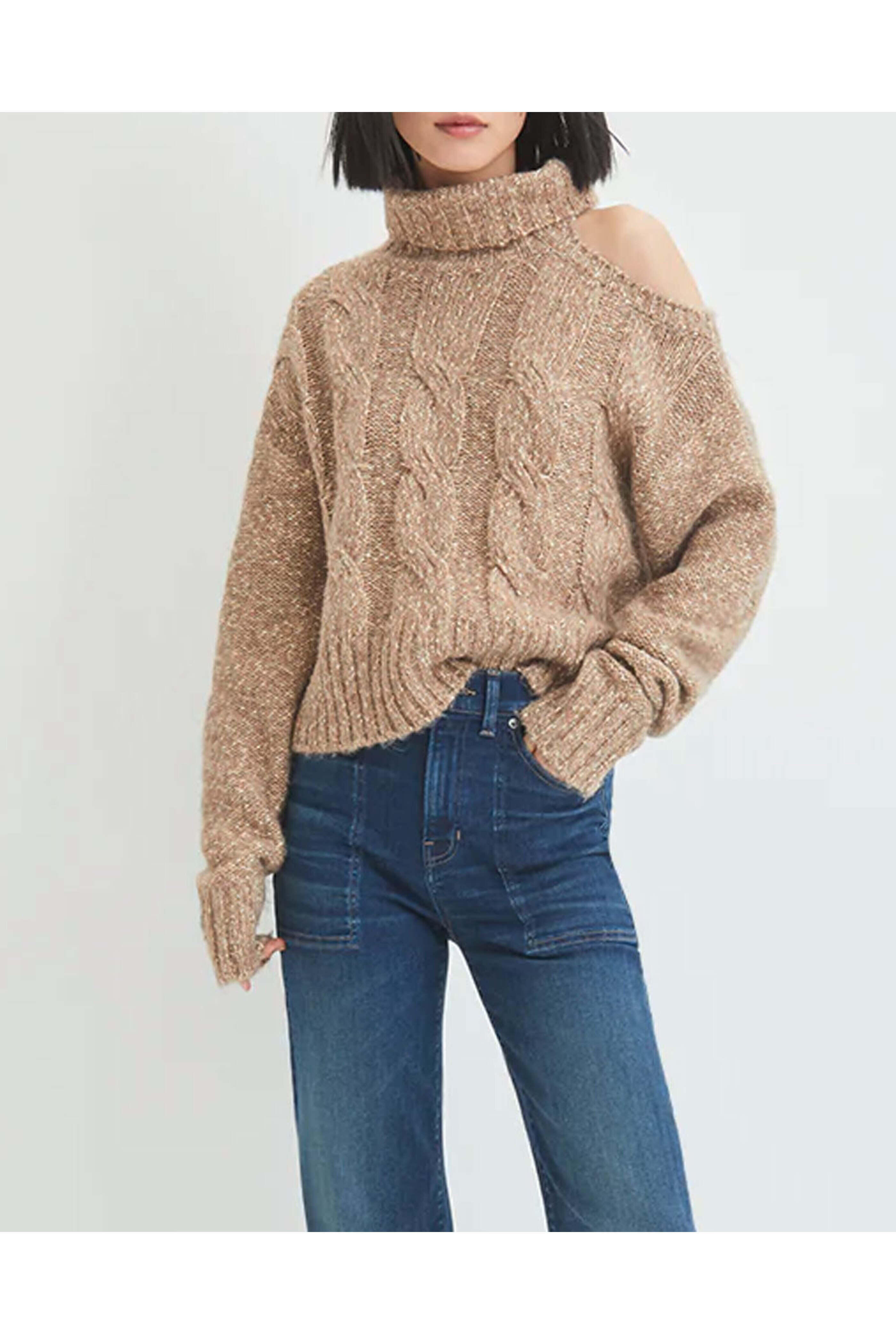 Veronica Beard - Gold Selleck Cutout Turtleneck