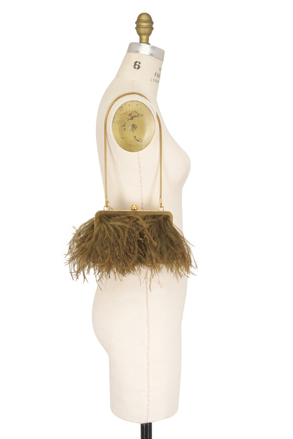 Khaite Lilith Olive Feather Chain Crossbody - view 7