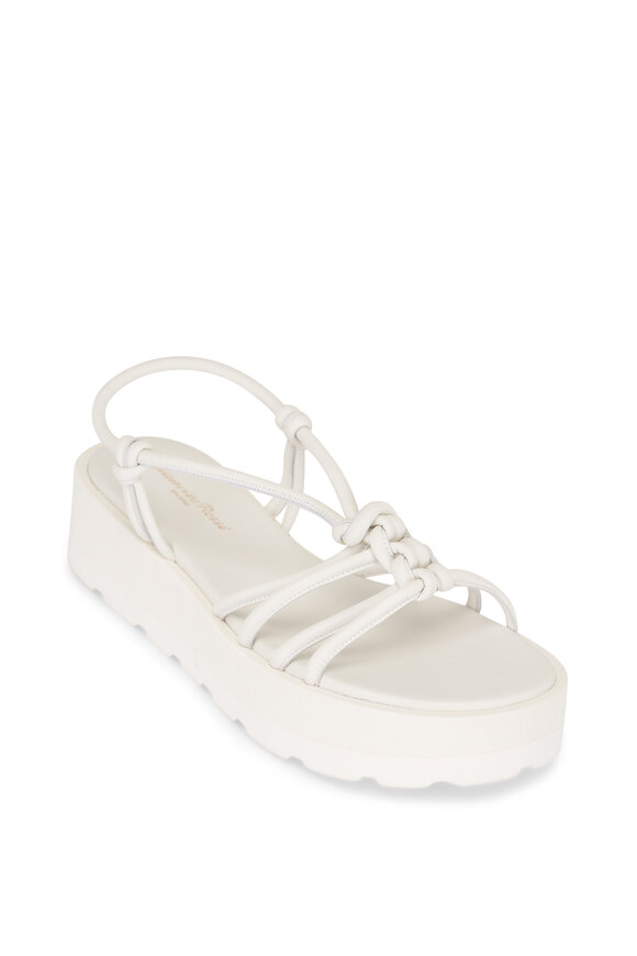 Gianvito Rossi White Strappy Platform Sandal