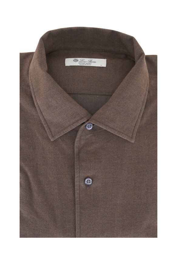 Loro Piana Andre Ginestra Brown Sport Shirt - view 1