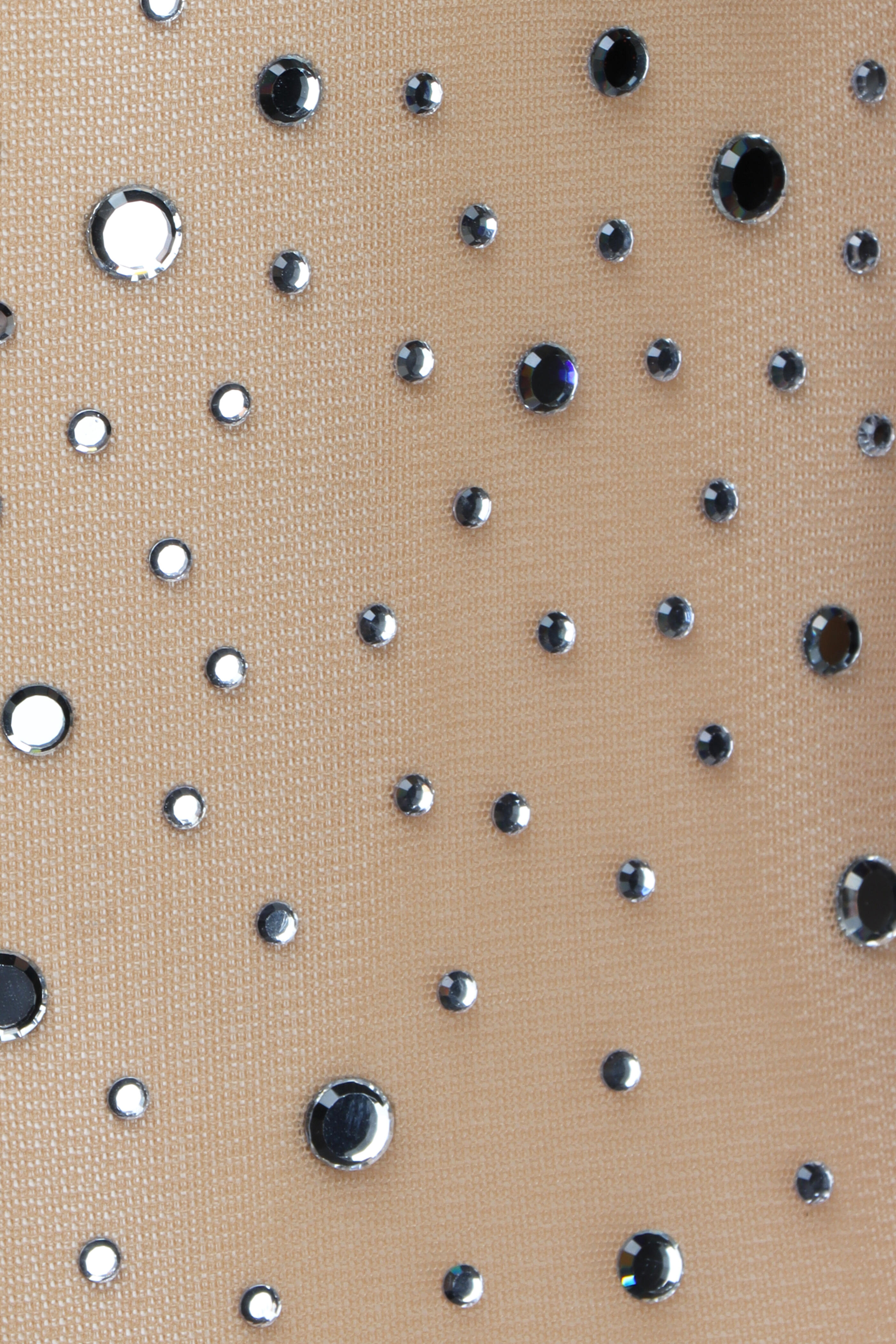 Des Phemmes - Crystal Embellished Tulle Bodysuit