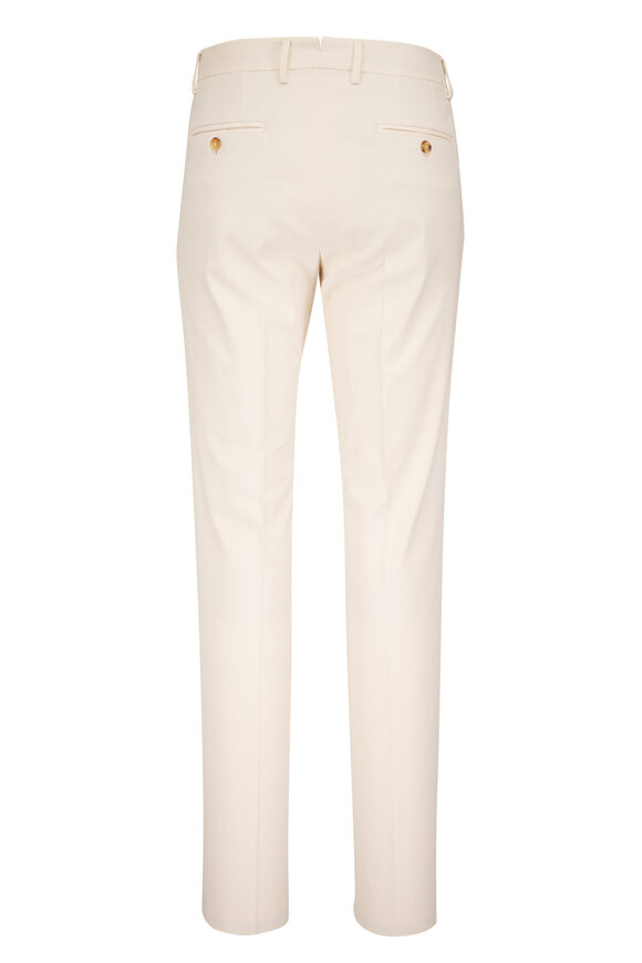 Maurizio Baldassari Cream Cotton Stretch Chino Pant - view 2