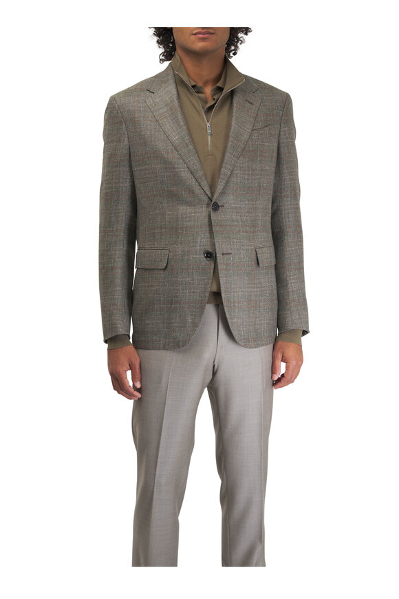 Zegna - Brown Crossover Plaid Sportcoat