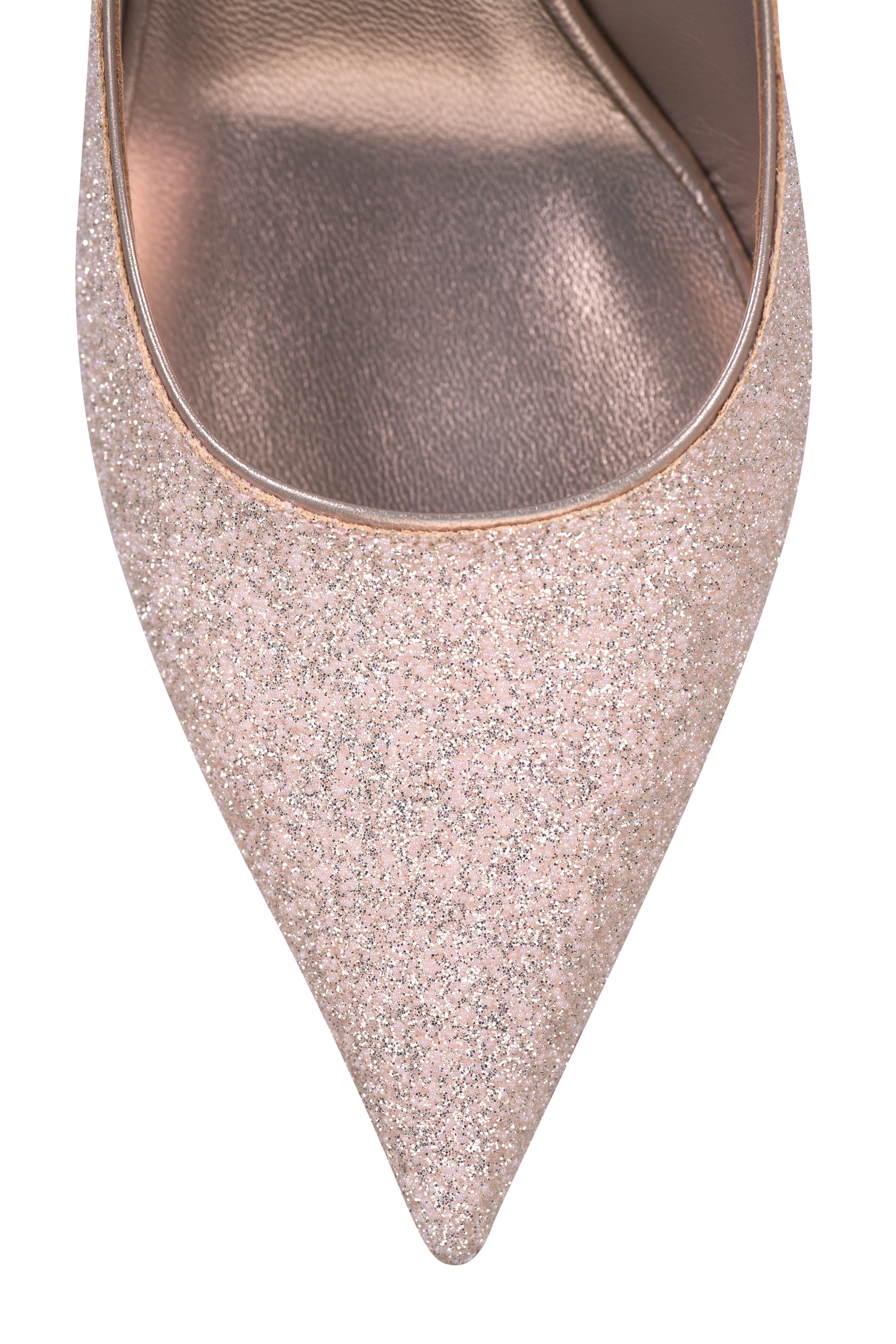 Jimmy Choo - Love Light Soft Gold Glitter Slingback, 85mm