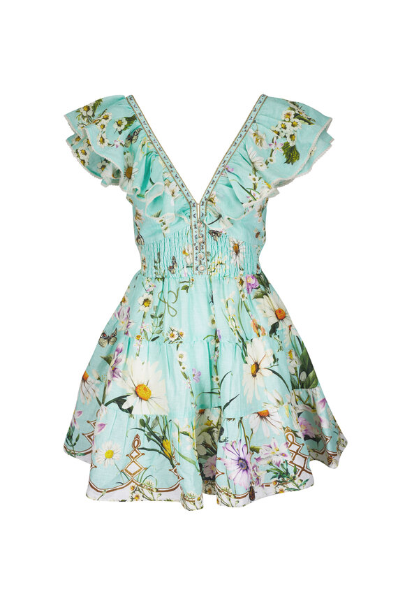 Camilla Floral Freefall Tiered Mini Dress