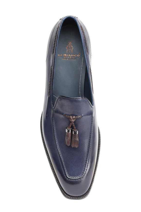 Di Bianco Vesuvio Buffalo Navy Tassel Dress Loafer - view 3