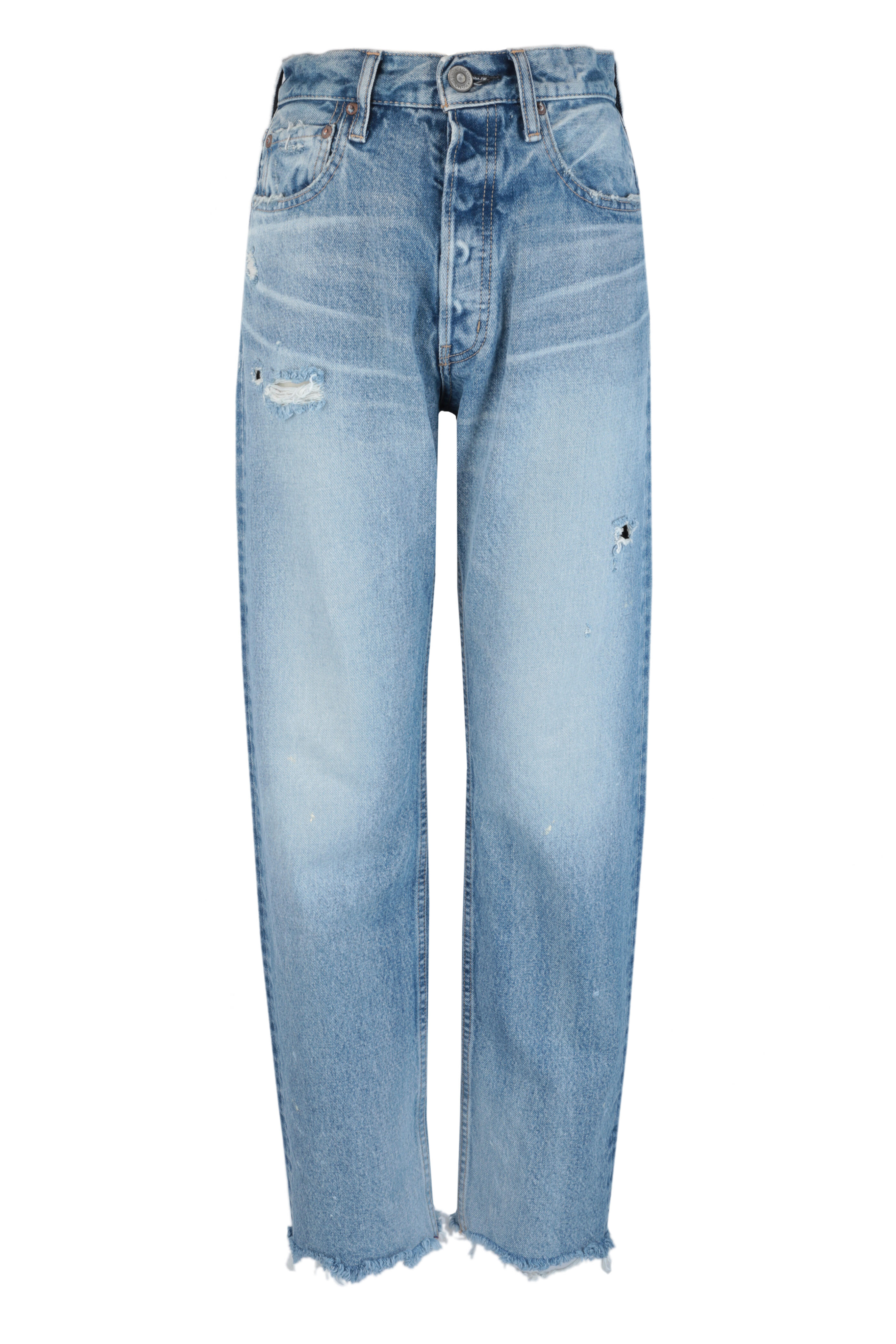Moussy - Lomita Light Blue Wide Leg Straight Jean