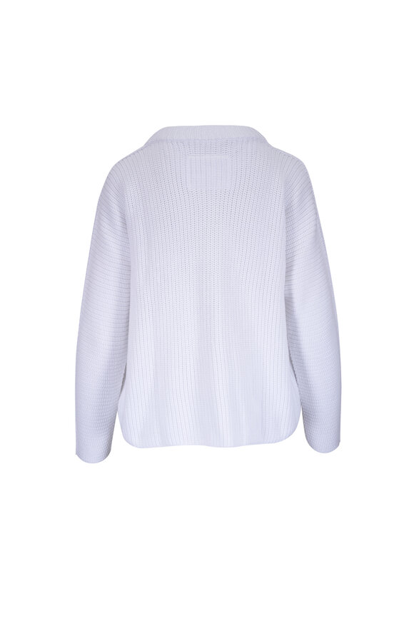 Frank & Eileen Montecito White Cotton Knit Cardigan - view 3