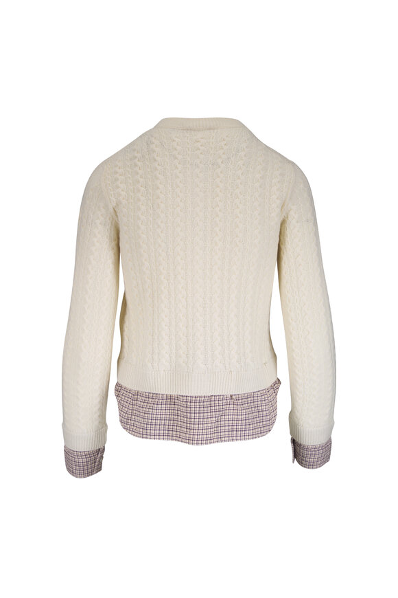 Moncler Cable Knit Wool & Cashmere Cardigan - view 2