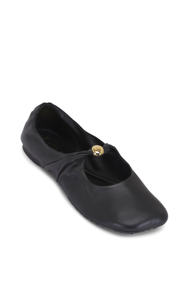 Khaite - Marcy Black Crystal Mesh Embellished Flat
