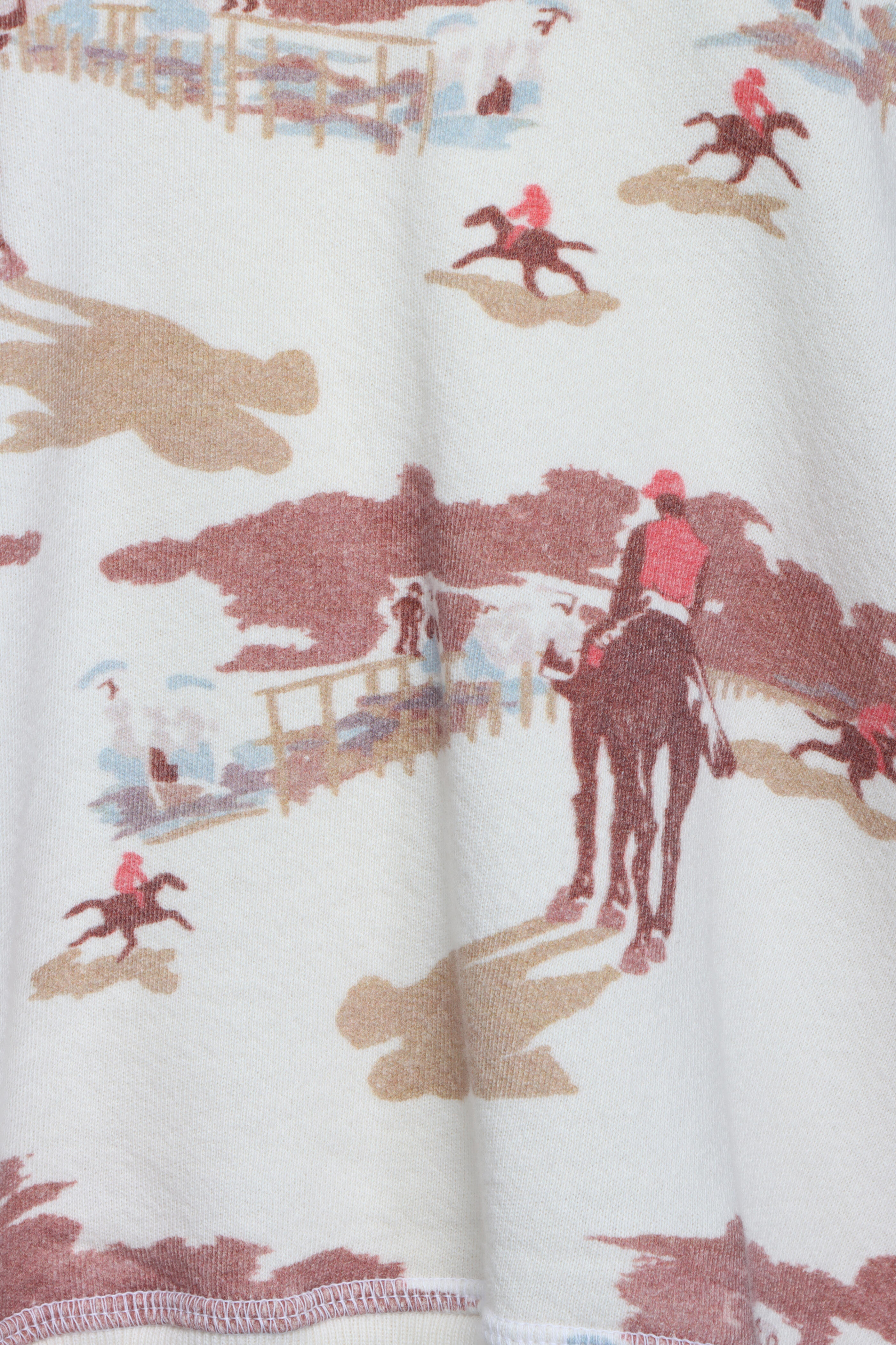 The Great - Slouch Riding Horses Print Sweatshirt