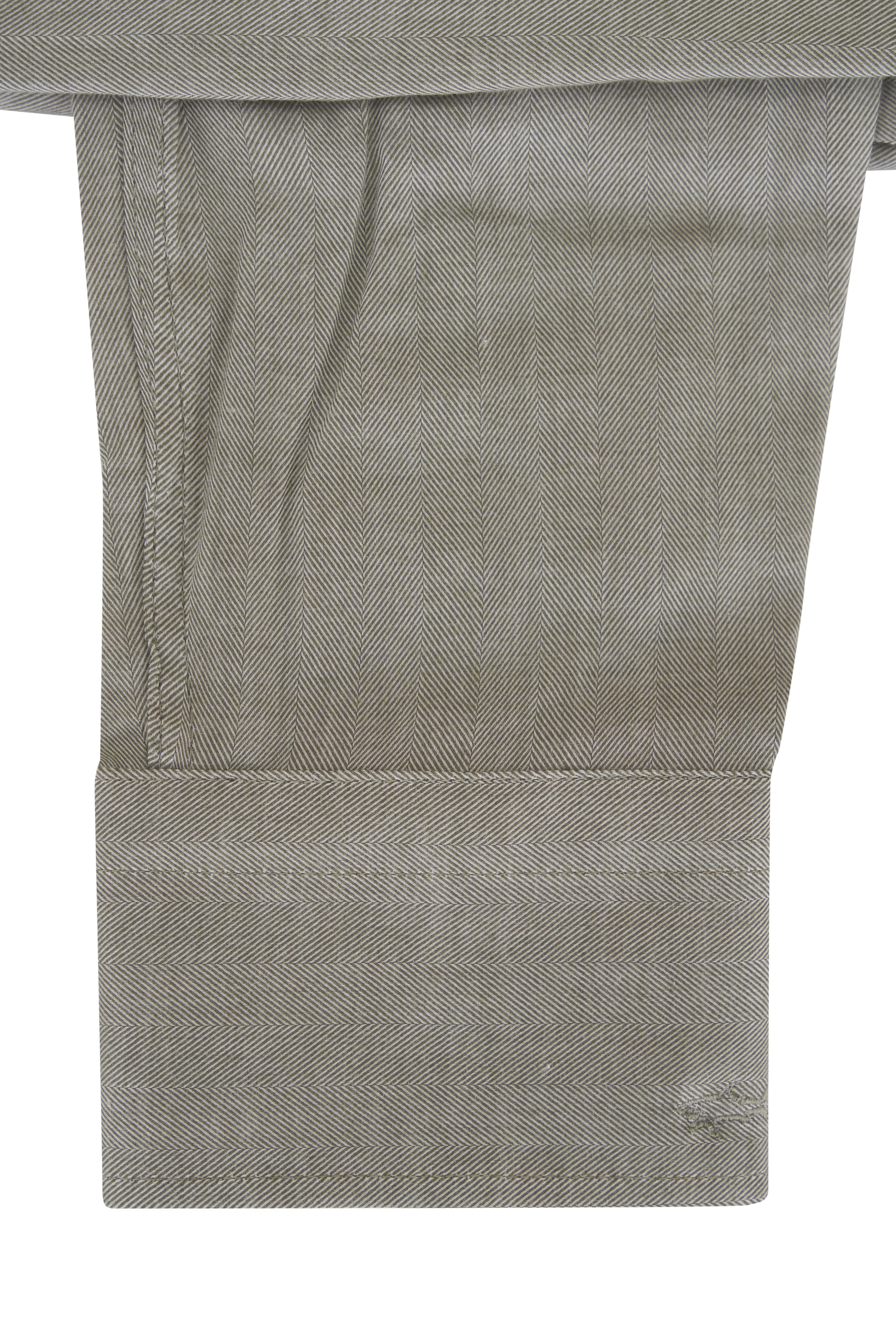 Paul & Shark - X-Soft Green Herringbone Sport Shirt