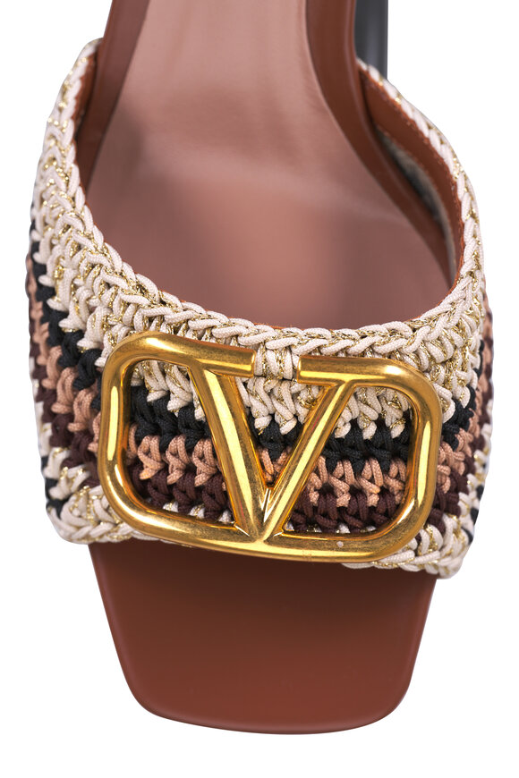 Valentino Garavani - VLogo Multicolor Crotchet Embroidery Sandal, 60mm