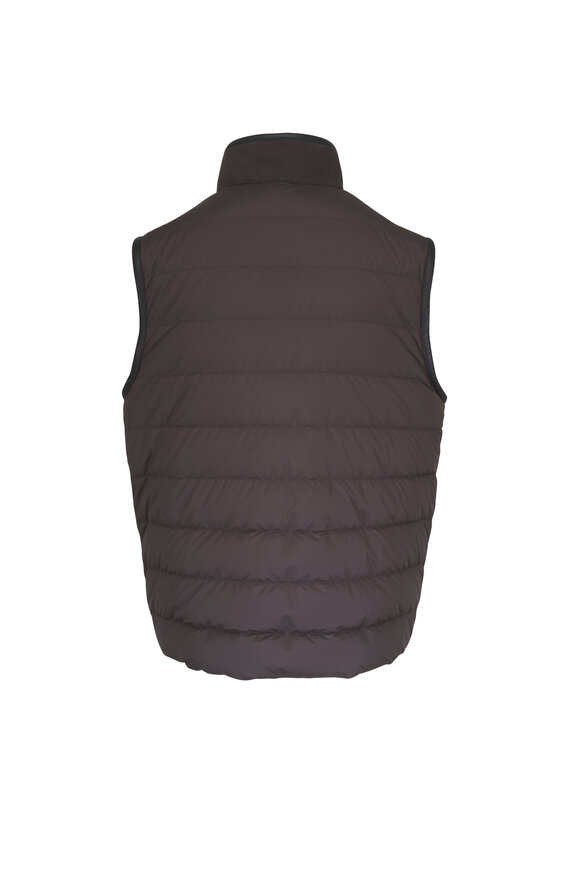 Moncler Rysfen Brown Reversible Down Vest - view 4