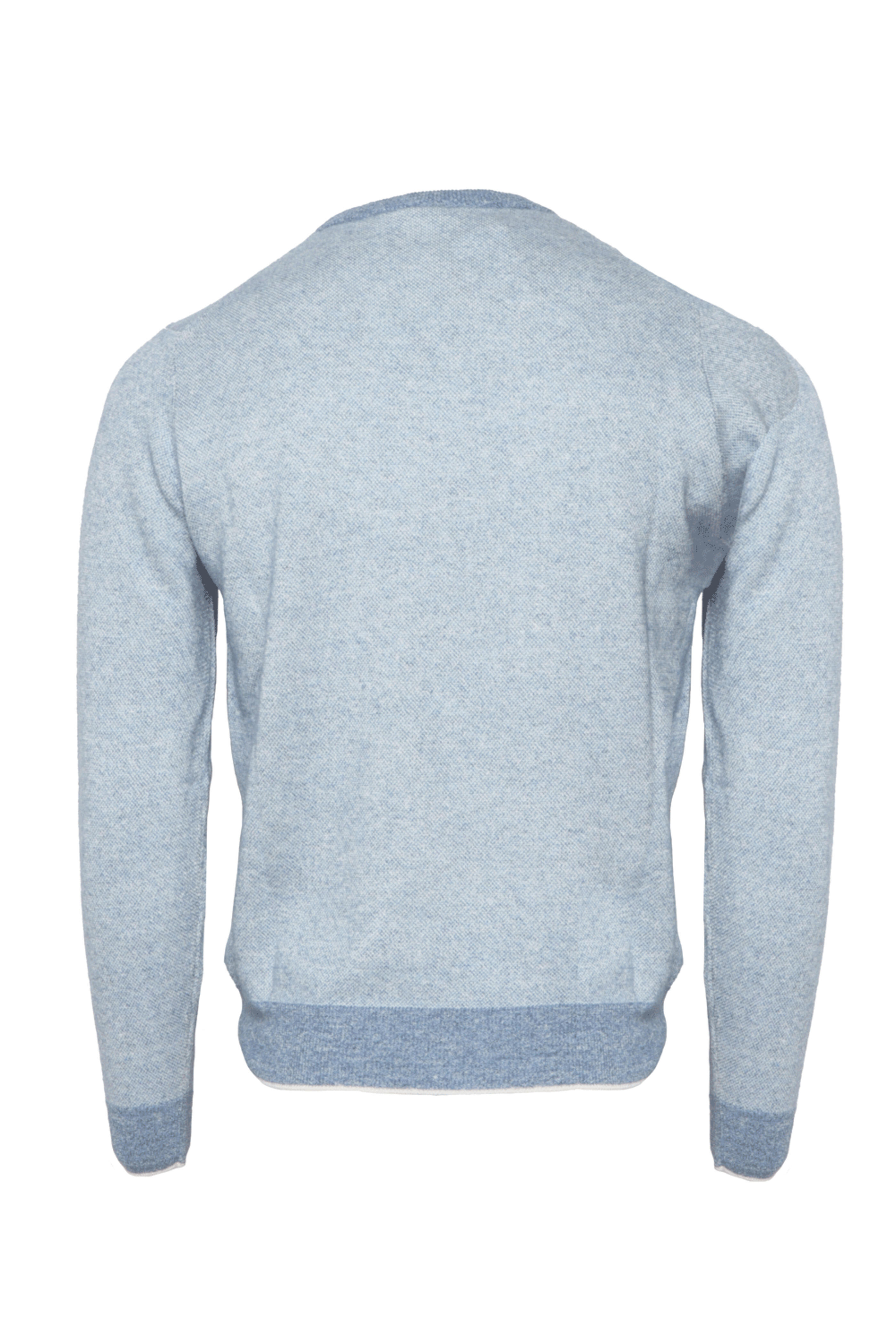 Cesare Attolini - Blue Melange Crewneck Sweater