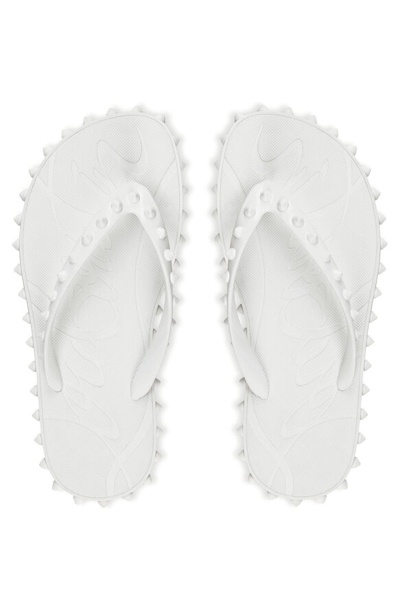 Christian Louboutin Super Loubi Bianco Flip Flop - view 4