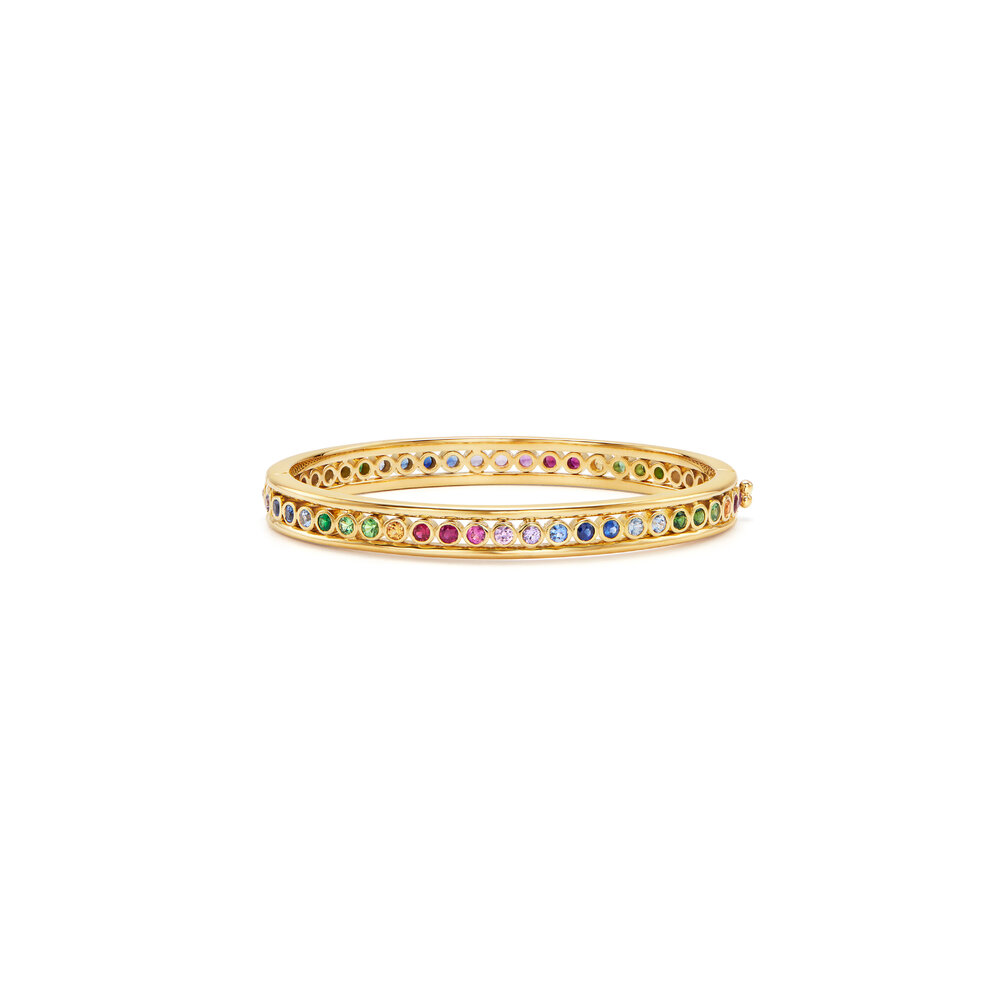 Temple St. Clair - 18K Yellow Gold Rainbow Eternity Bracelet