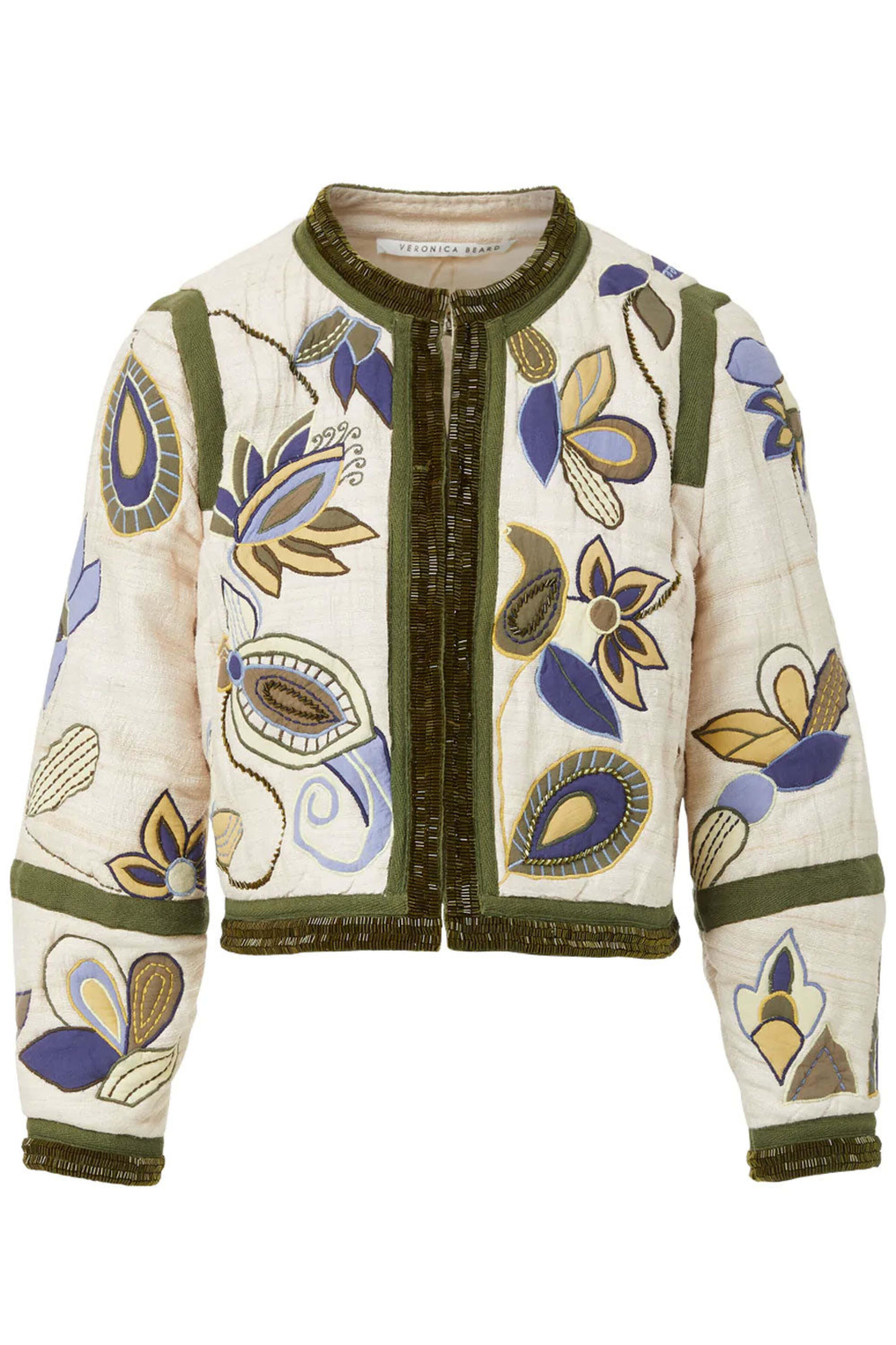 Veronica Beard - Oyster Embellished Collarless Benica Jacket