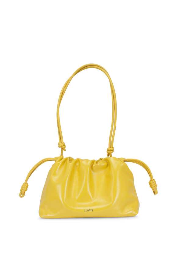 Loewe Medium Flamenco Yellow Patent Leather Clutch - view 5