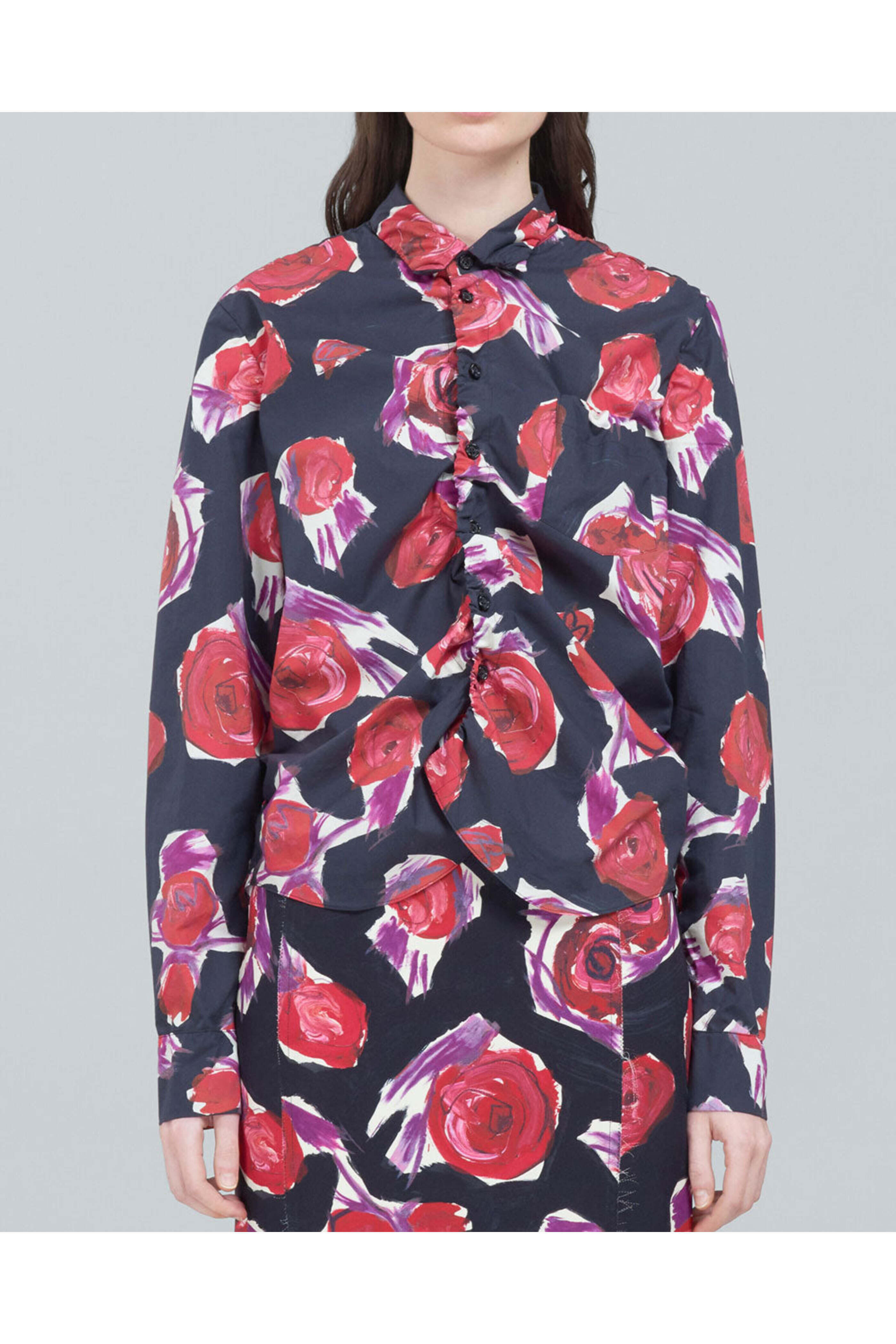 Marni - Black Spinning Roses Poplin Shirt