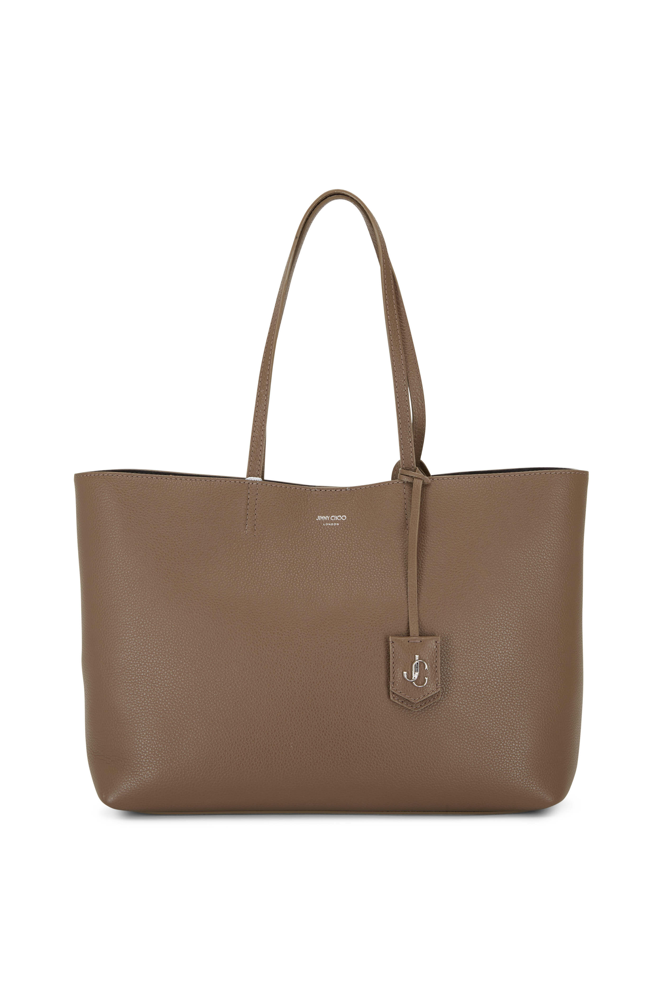 Jimmy Choo - Nine2Five Mocha Grained Leather Tote