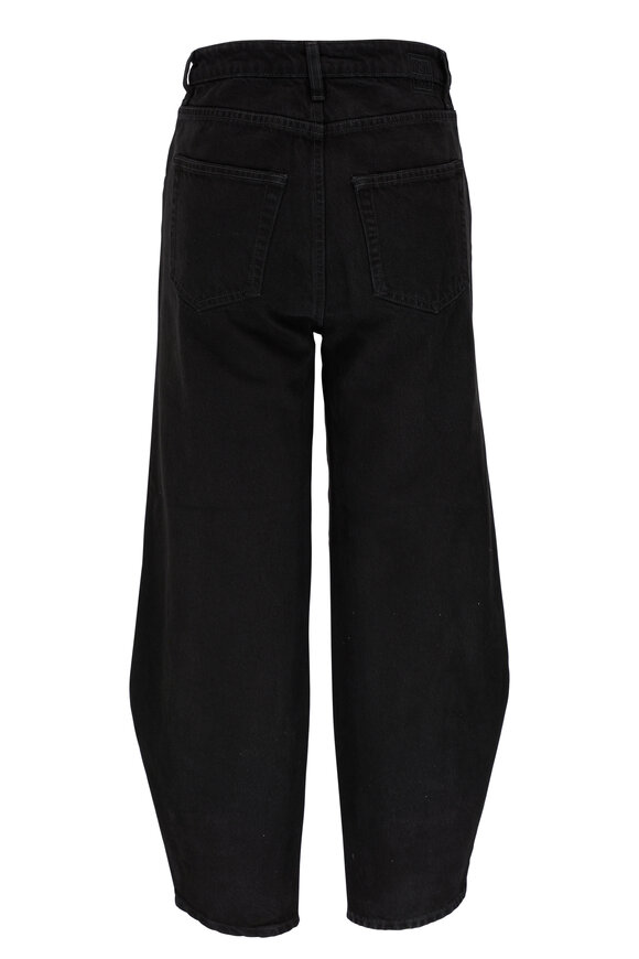 Totême - Black Cotton Barrel Leg Denim 