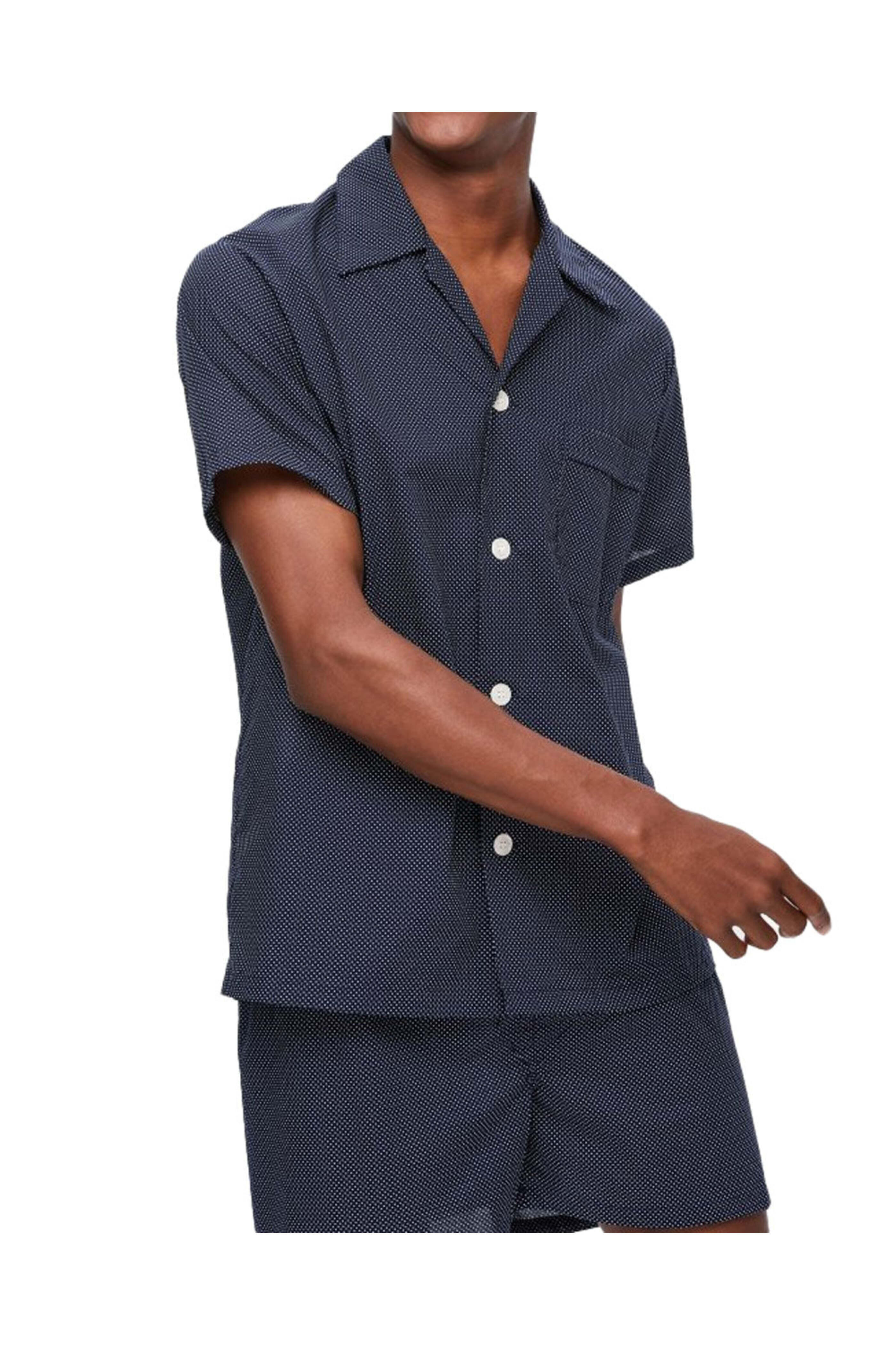 Derek Rose - Dark Navy Polka Dot Pajama Set