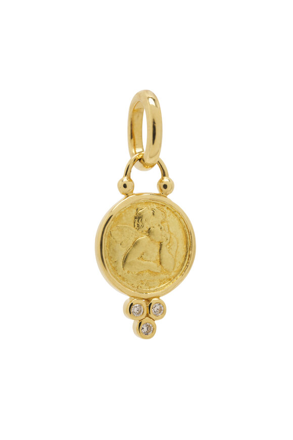 Temple St. Clair Diamond Angel Pendant, 10mm