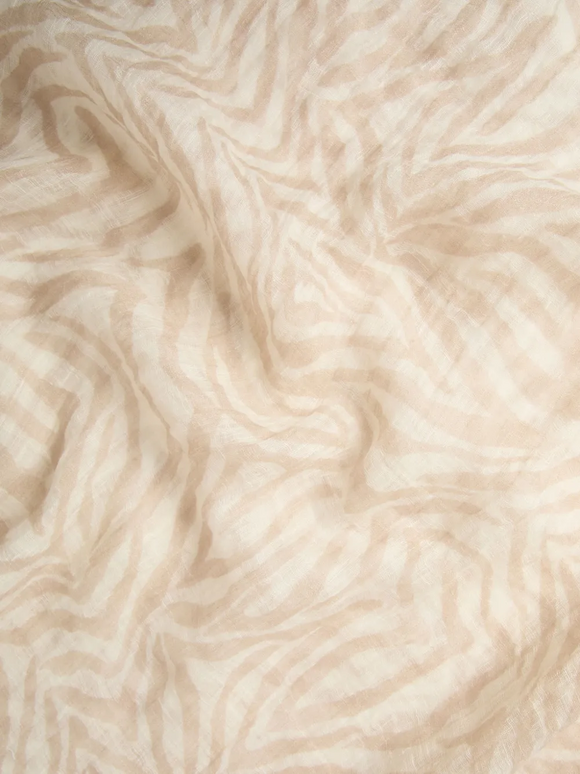 Brunello Cucinelli Animalier Beige Print Scarf - view 4