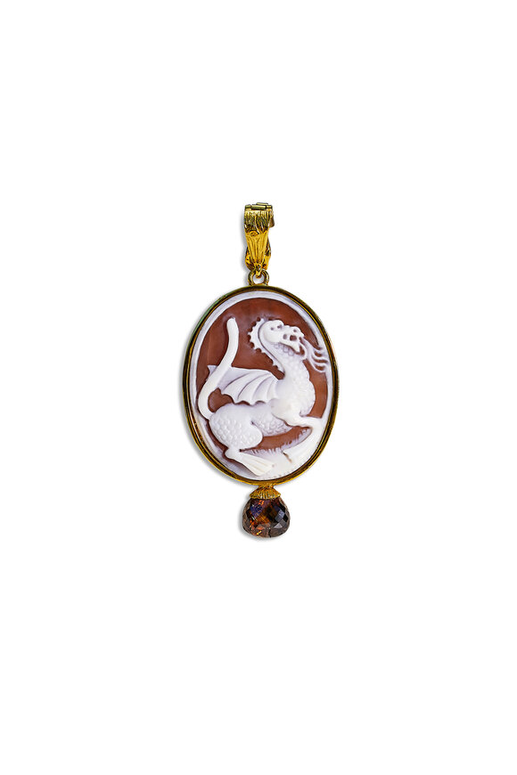 K. Brunini Jewels Carved Dragon Camo Pendant