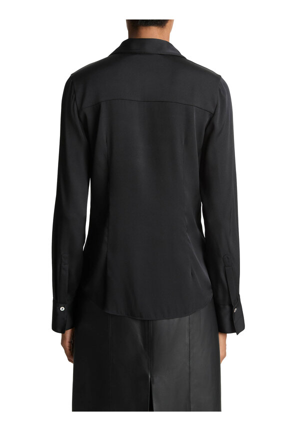 Vince Black Slim Fit Blouse - view 4