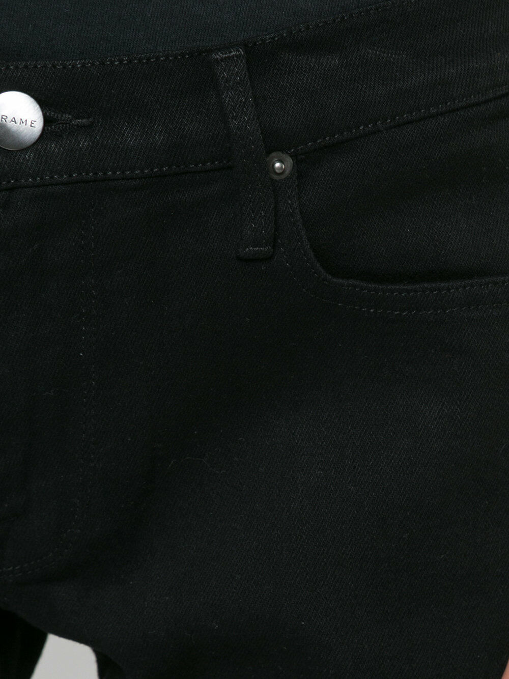 Frame - Black Slim Straight Leg Jean