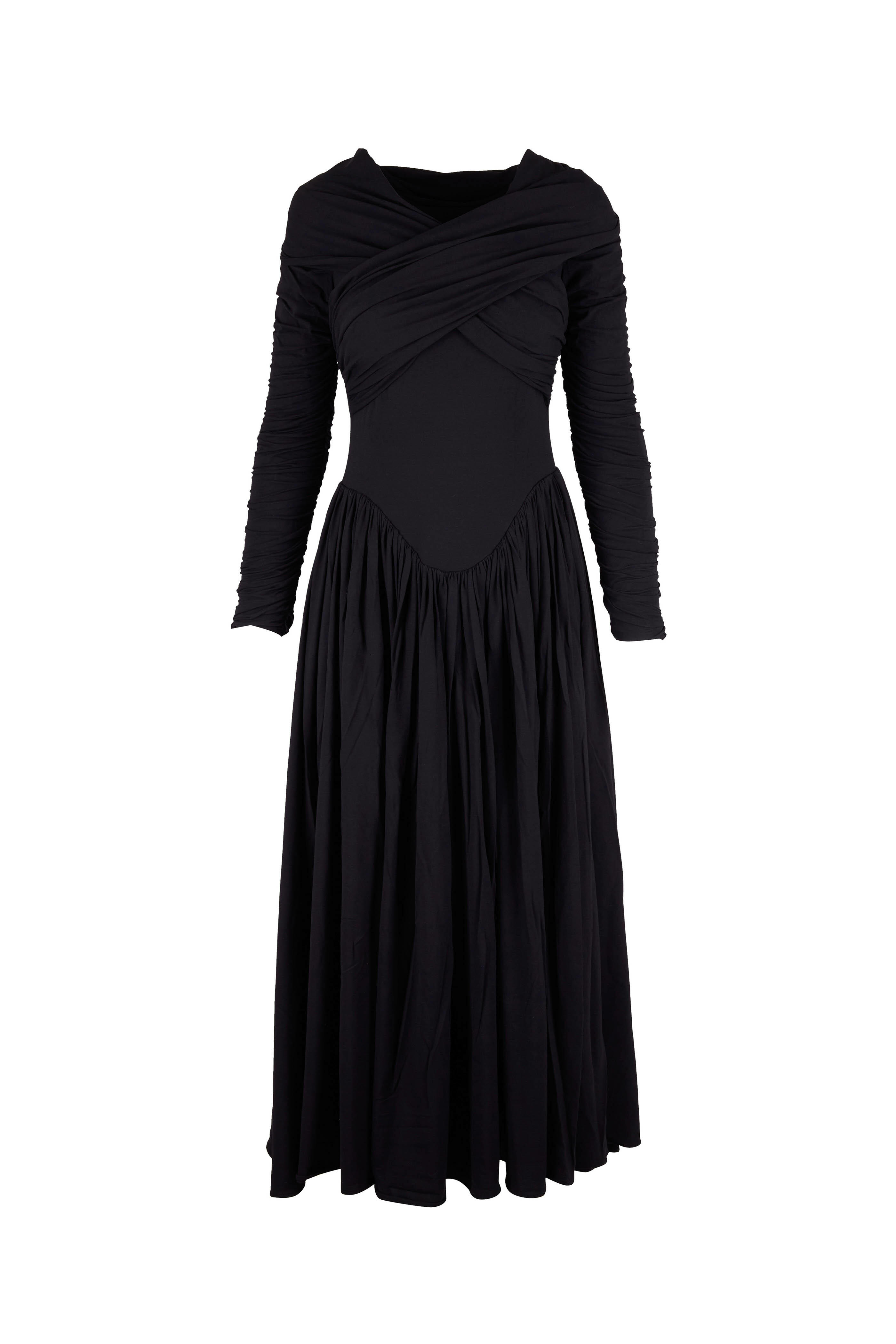 Khaite - Lilibet Black Stretch Cotton Dress