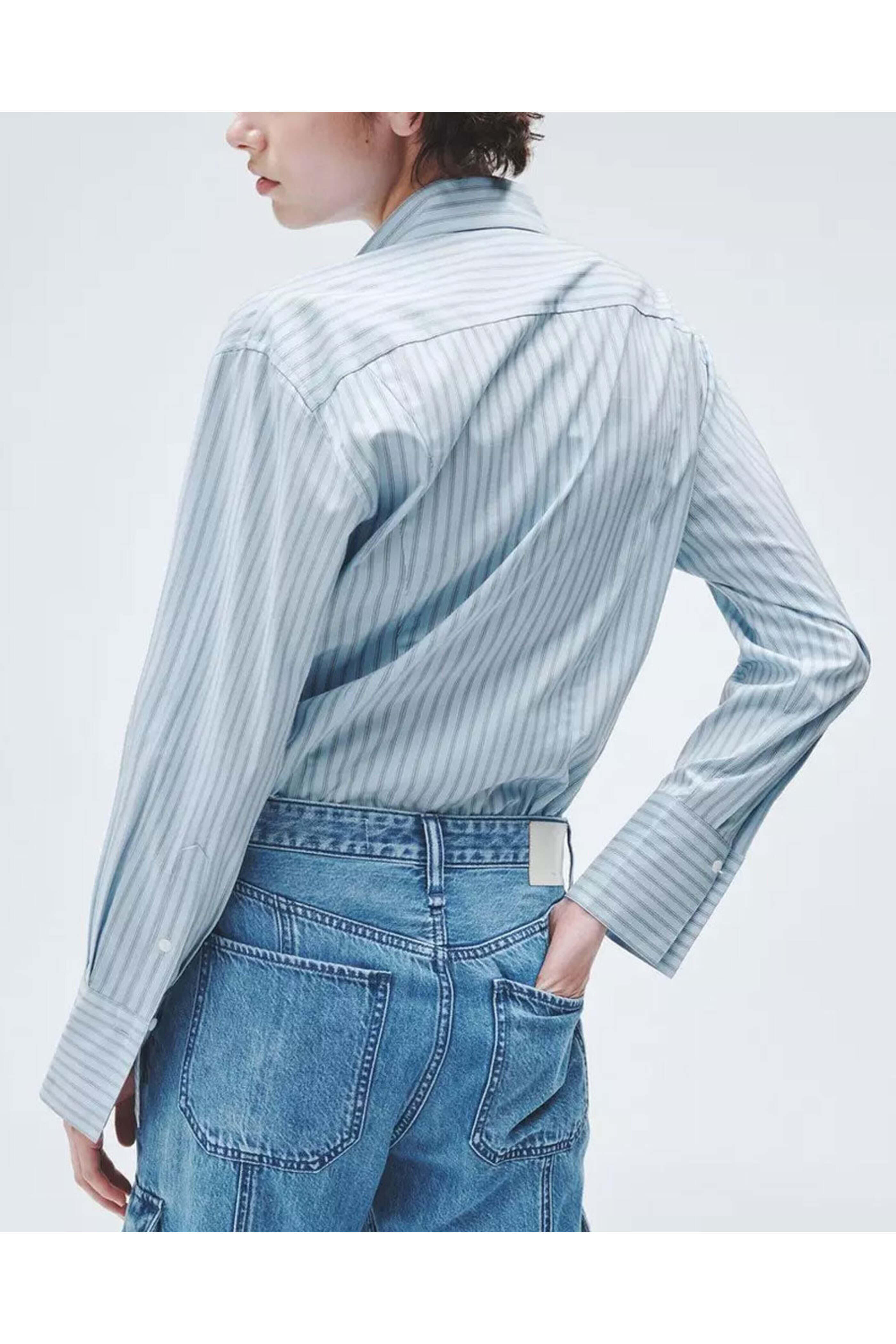 Rag & Bone - Cool Blue Indiana Stripe Shirt