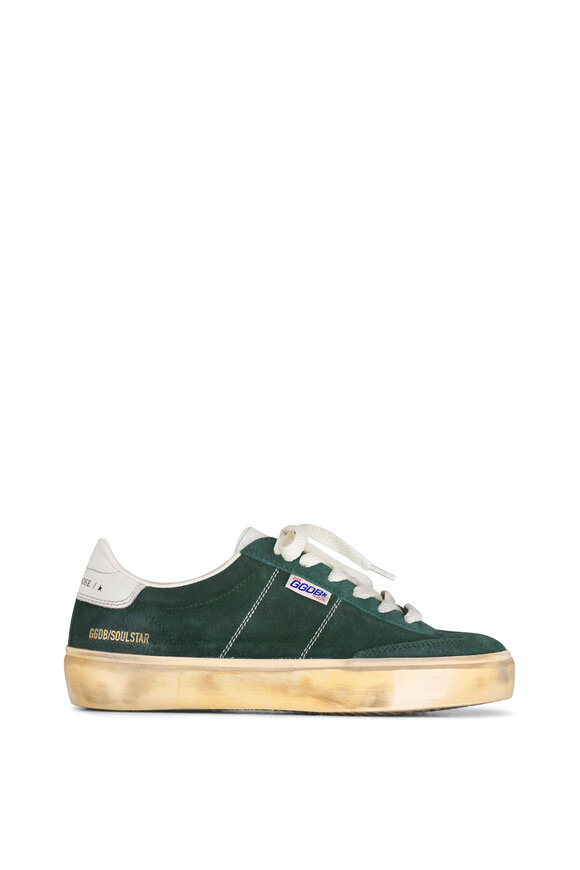 Golden Goose -  Soul Star Green & Milk Suede Low Top Sneaker 