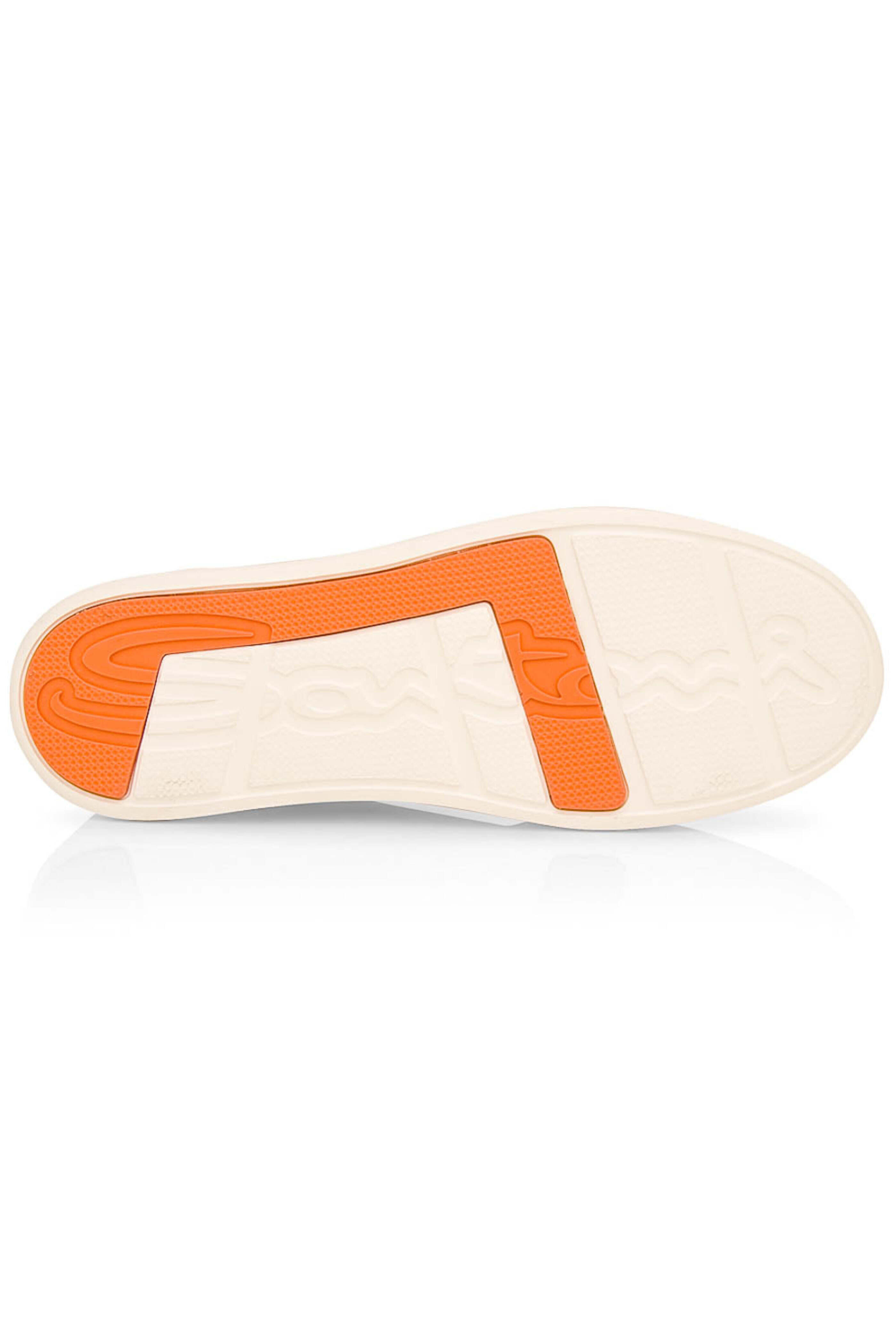 Santoni - Part Leather Sneaker in White