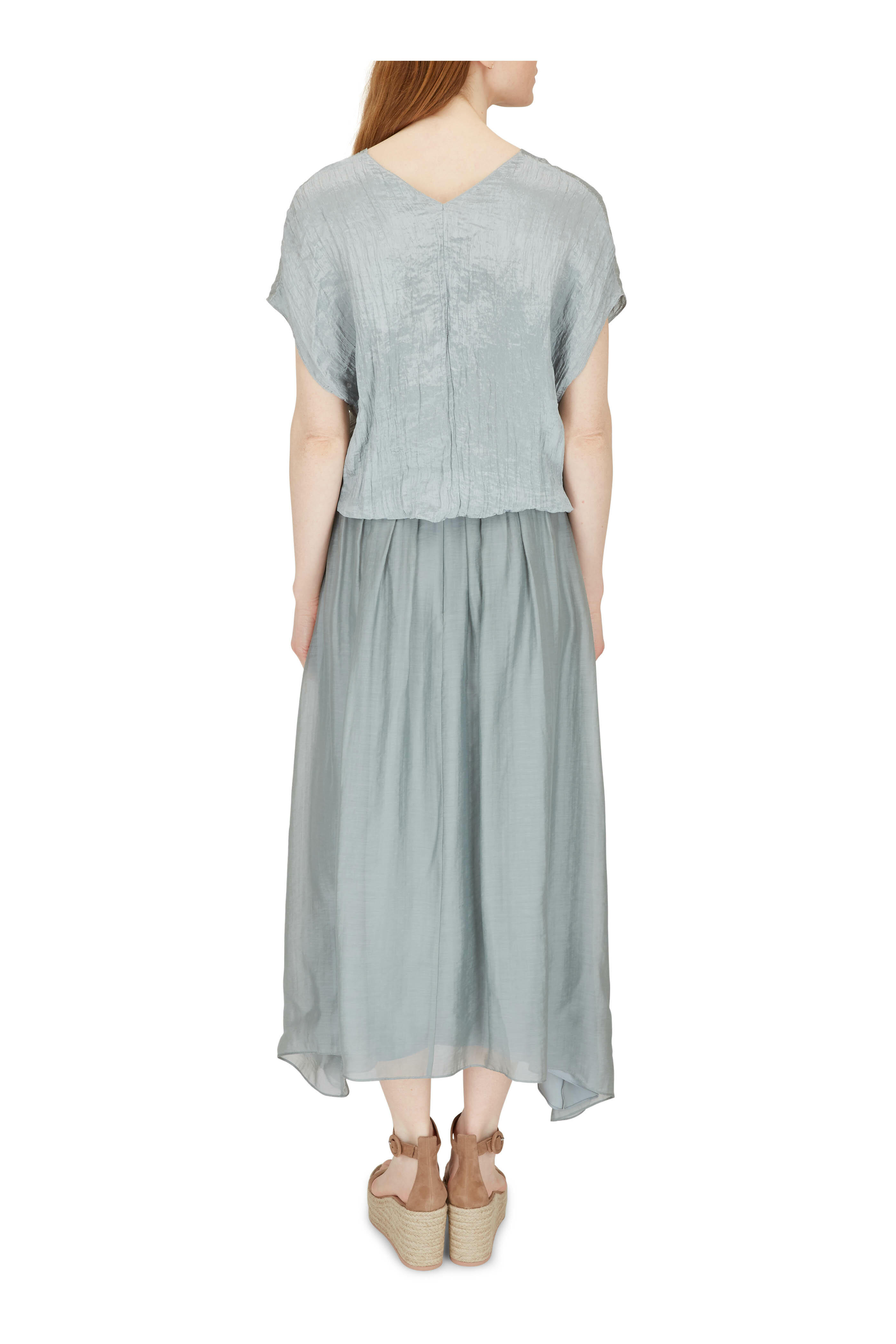 Vince - Sea Stone Gathered Pull-On Skirt