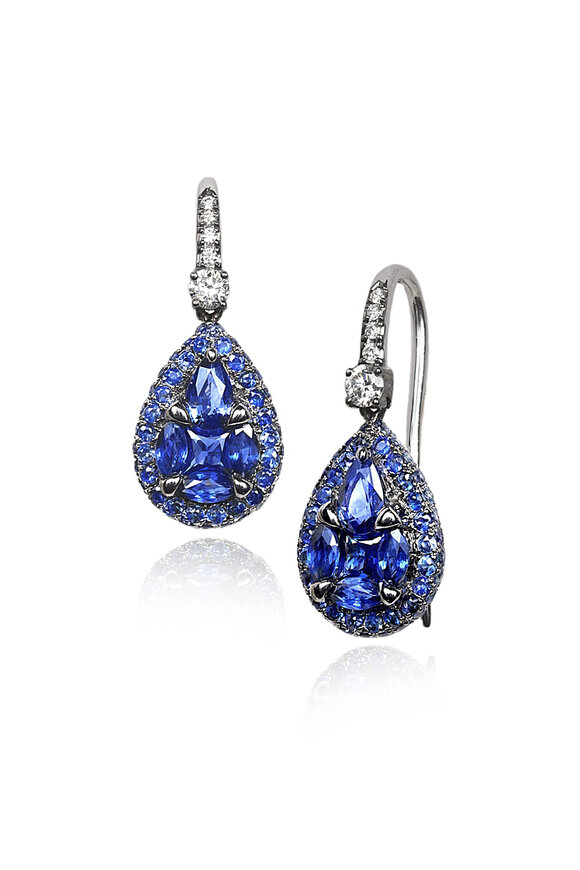 Nam Cho Invisible Pave Drop Earrings