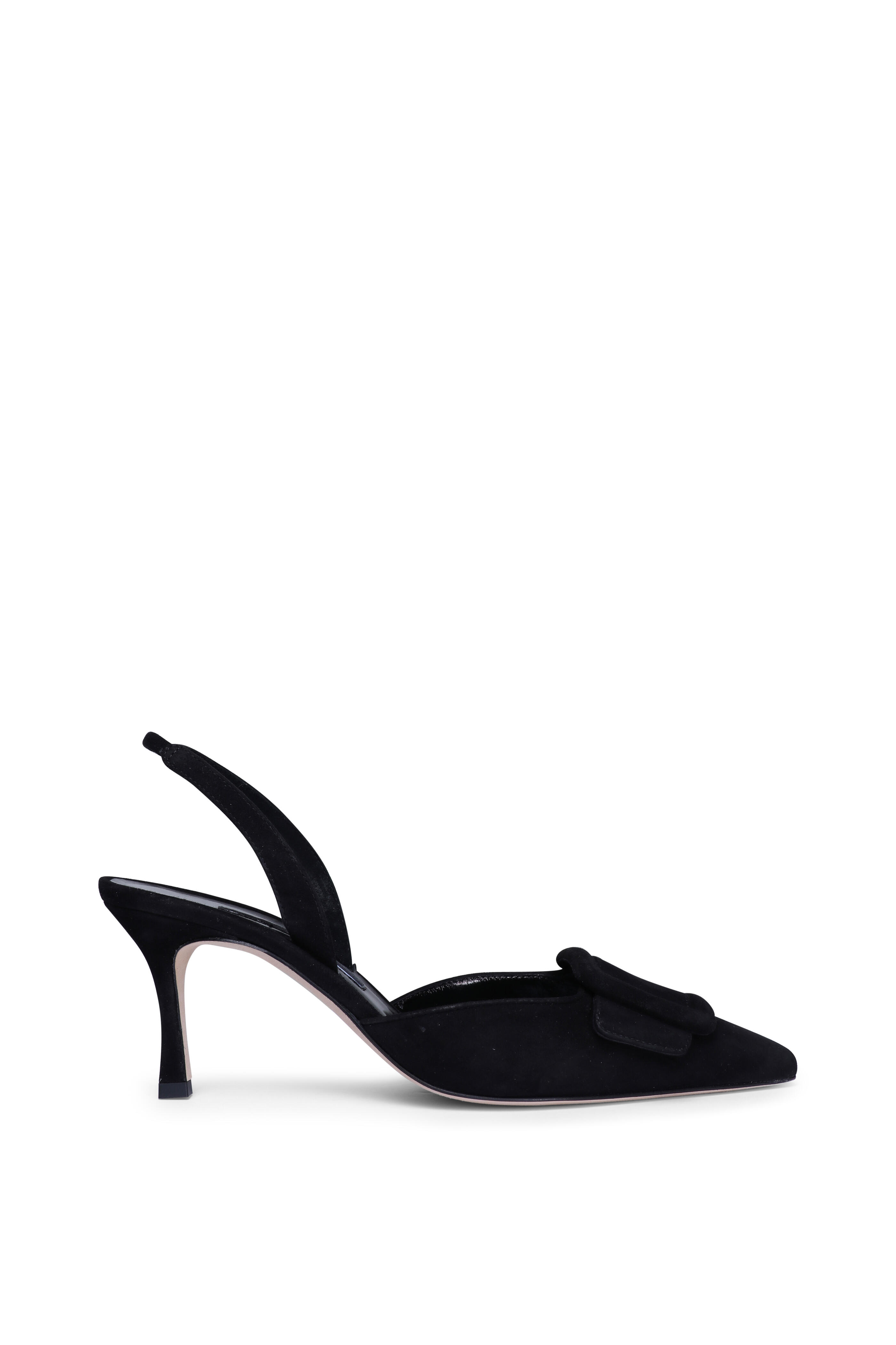 Manolo Blahnik - Maysli Gala Black Suede Pump, 70mm - view 2