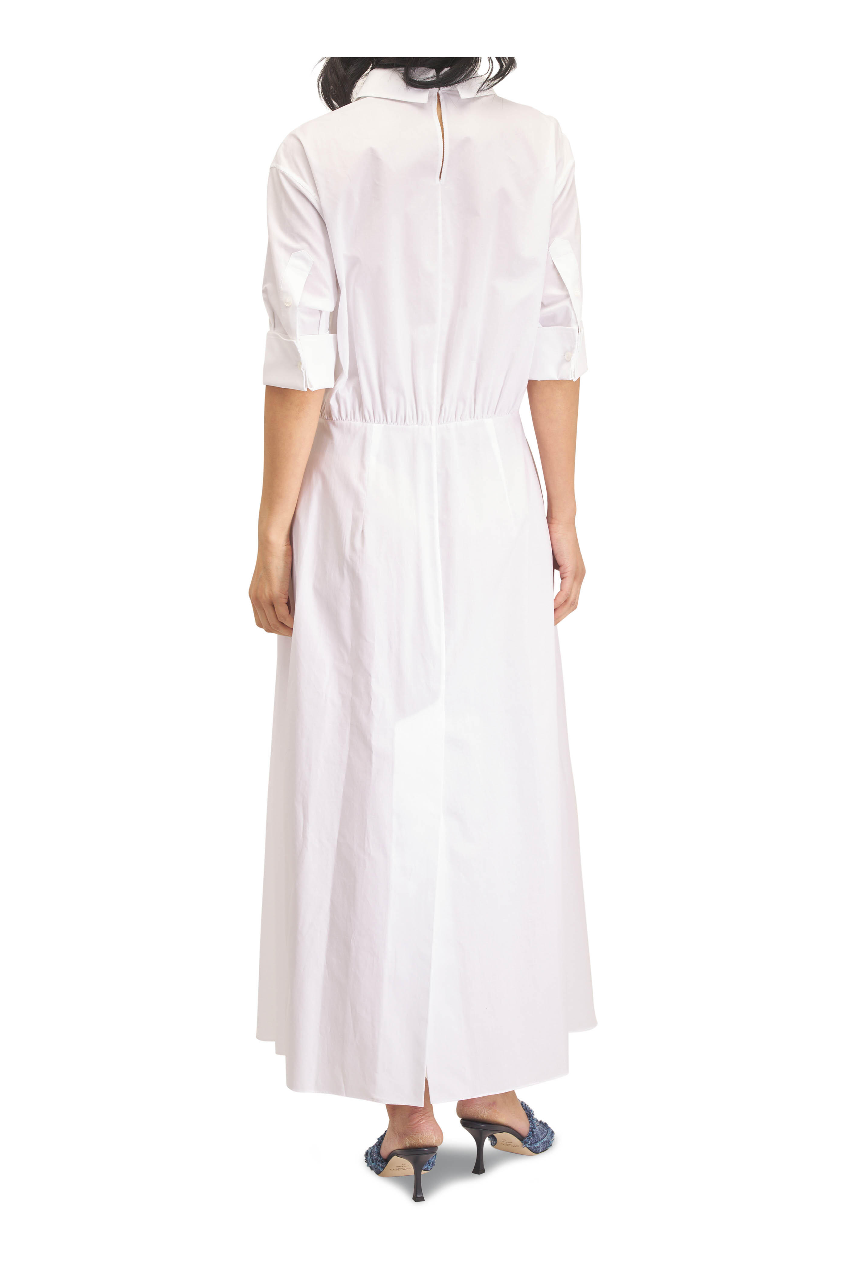 Marni - Chemisier White Cotton Midi Dress