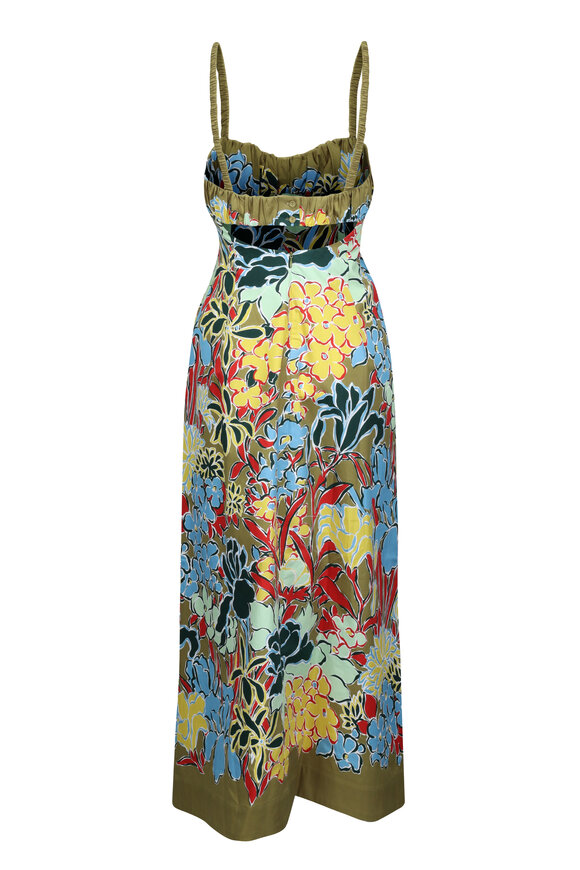 Alémais Solstice Green Floral Midi Dress - view 2