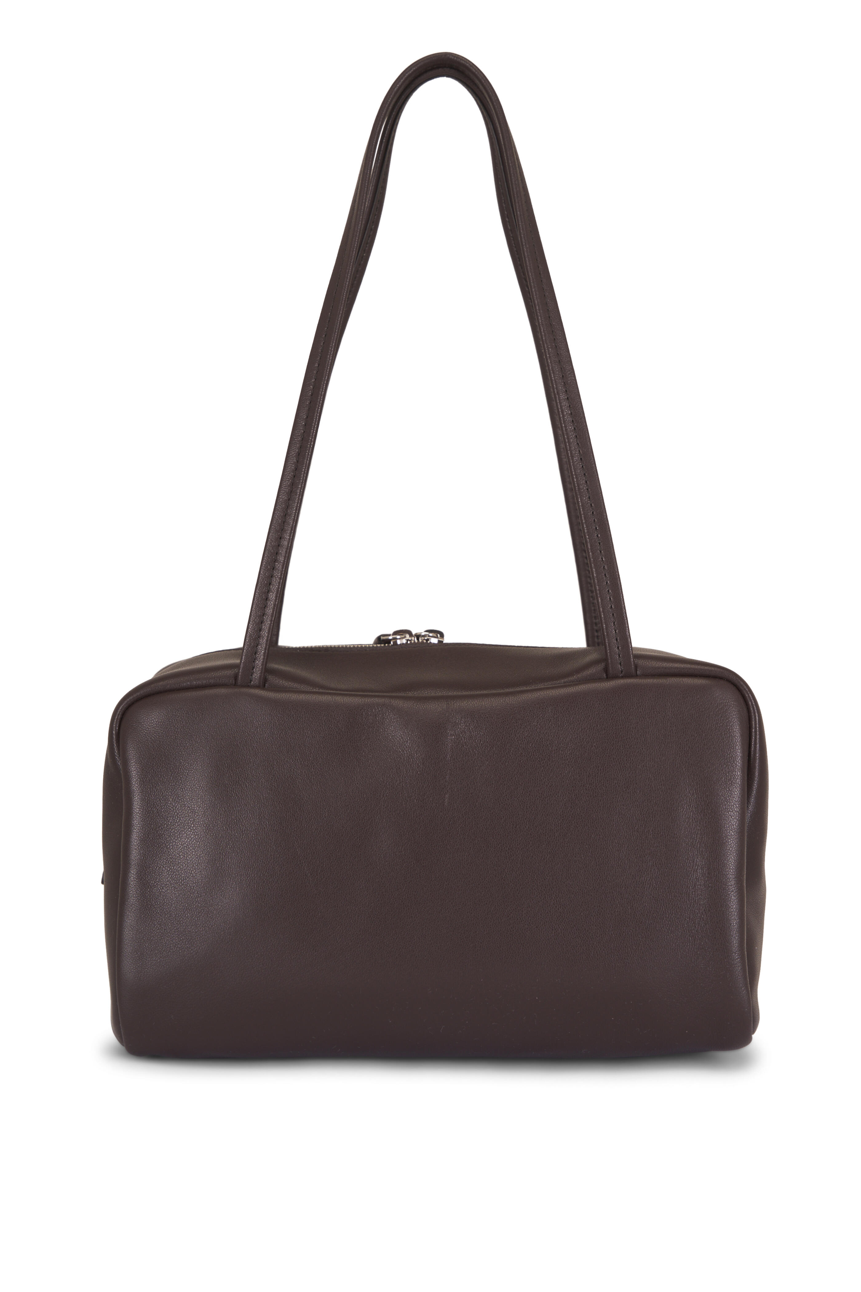 The Row - Astra Dark Brown Leather Shoulder Bag - view 2