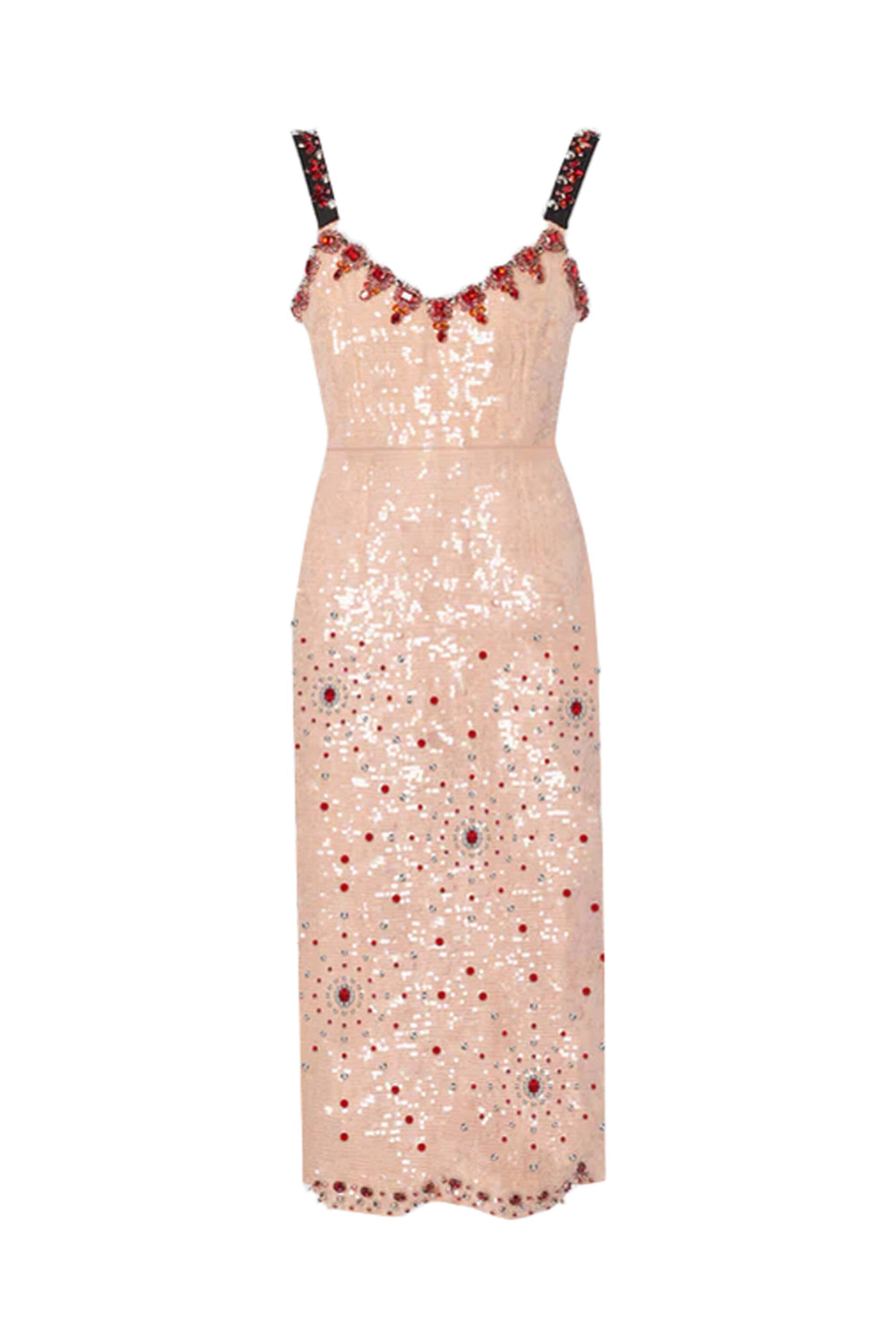Erdem - Ballet Pink Sleeveless Cocktail Midi Dress