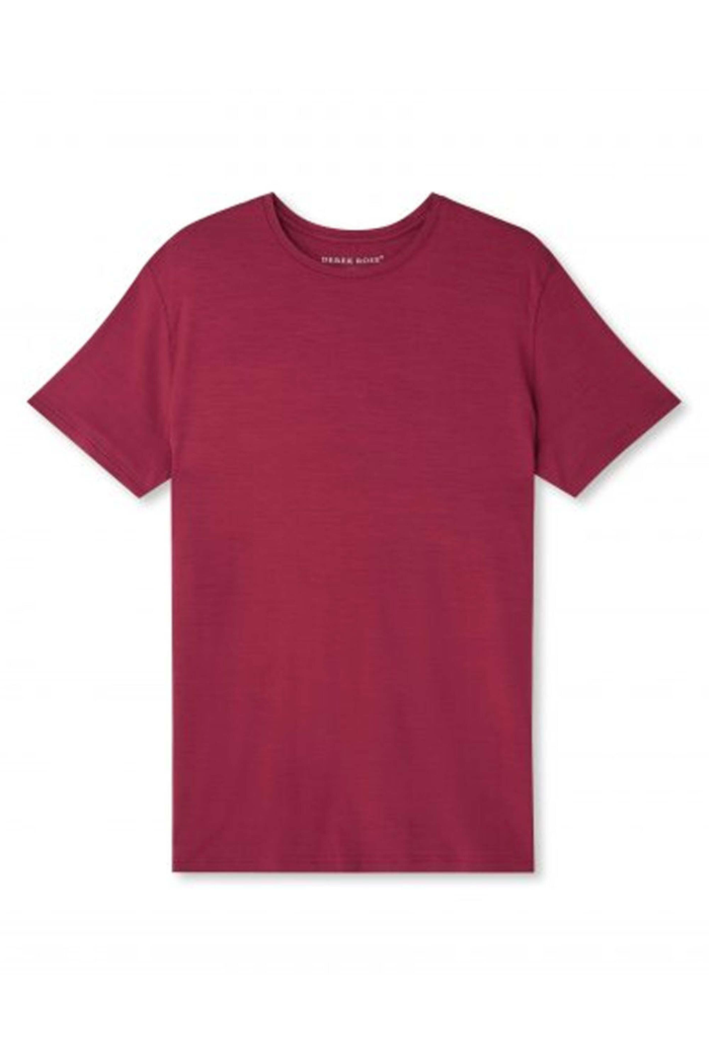 Derek Rose - Basel 11 Micro Modal Stretch T-Shirt in Burgundy