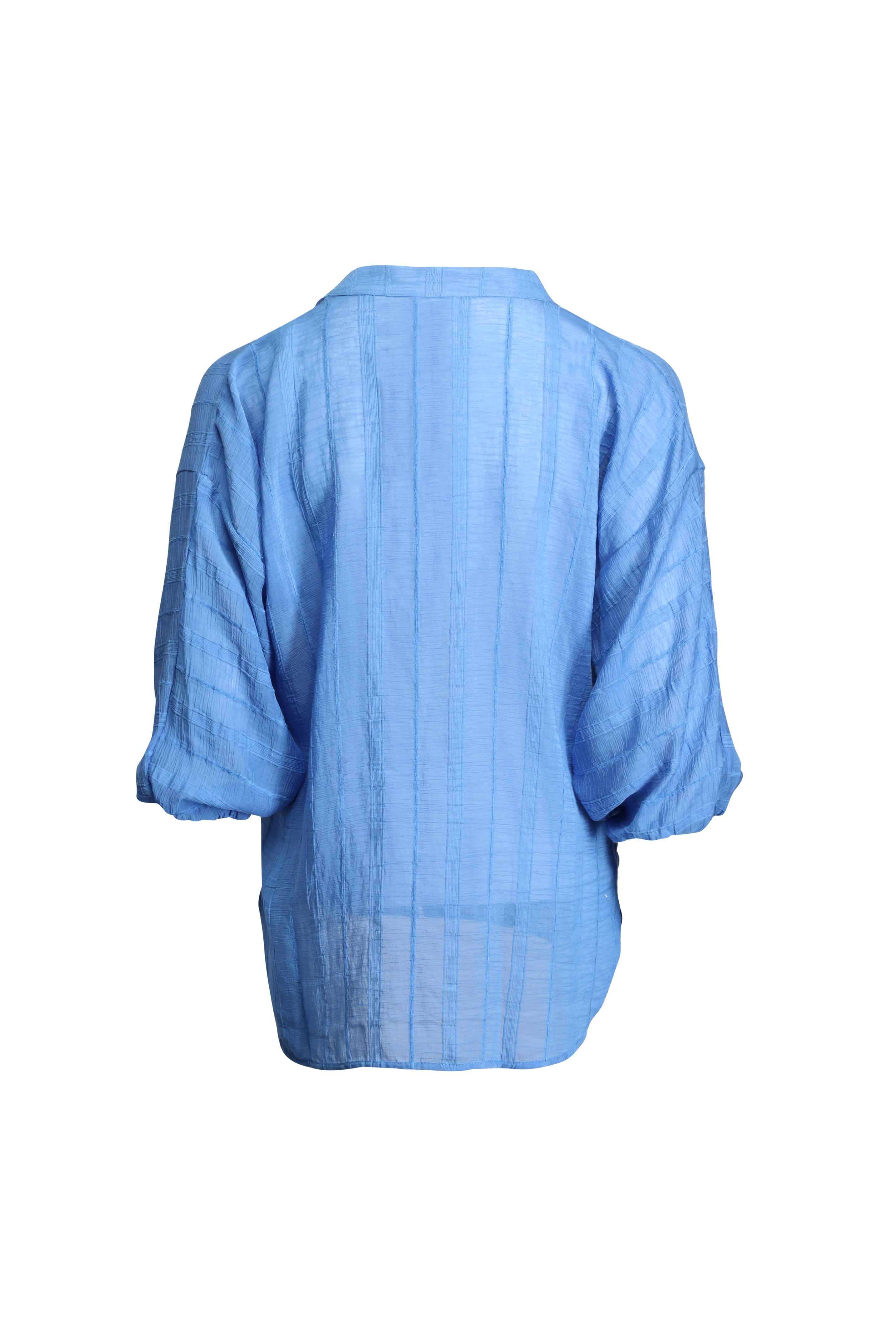 Vix Paula Hermanny - Yana Blue Long Sleeve Blouse